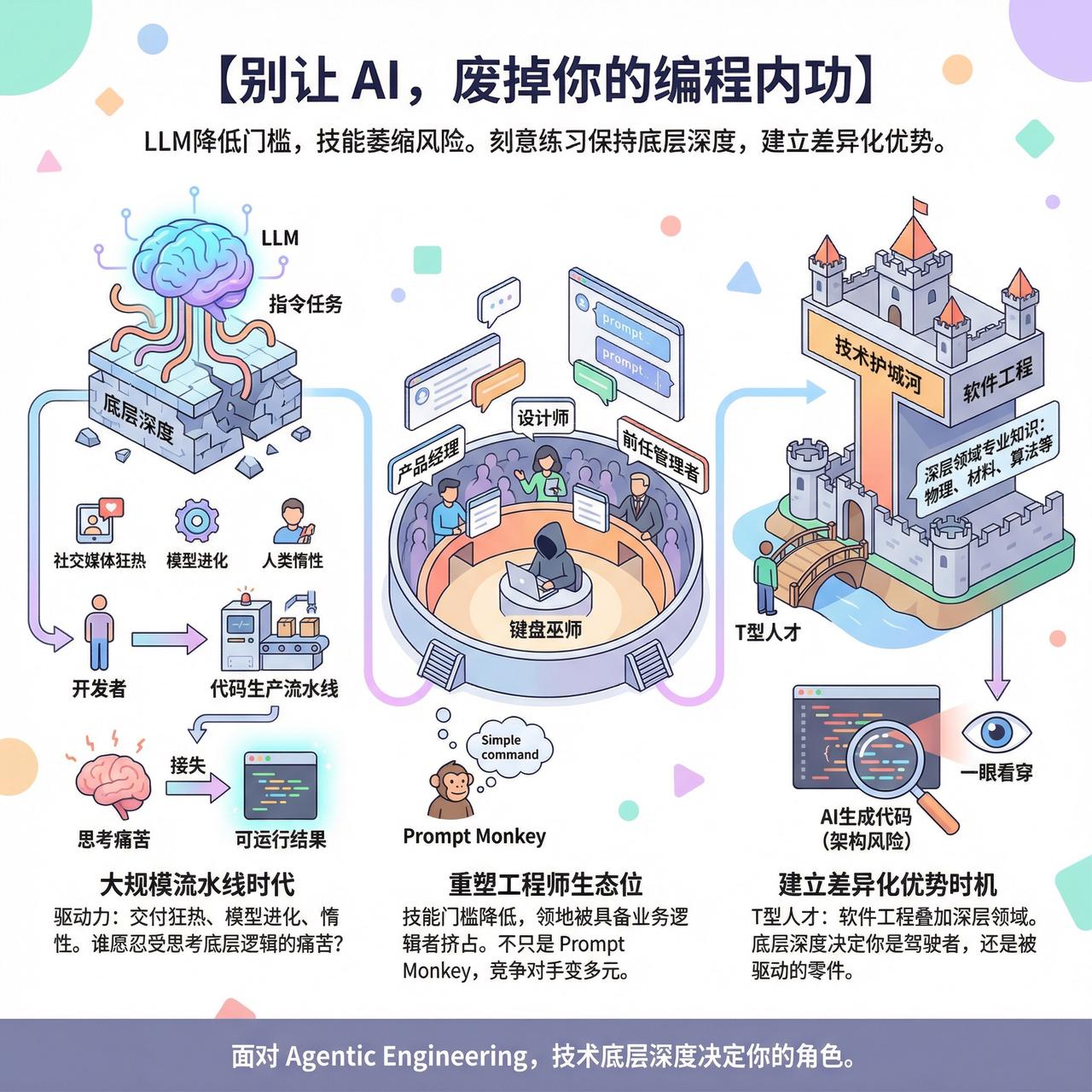 【别让 AI，废掉你的编程内功】

快速阅读：LLM 降低了开发门槛，却也带来了