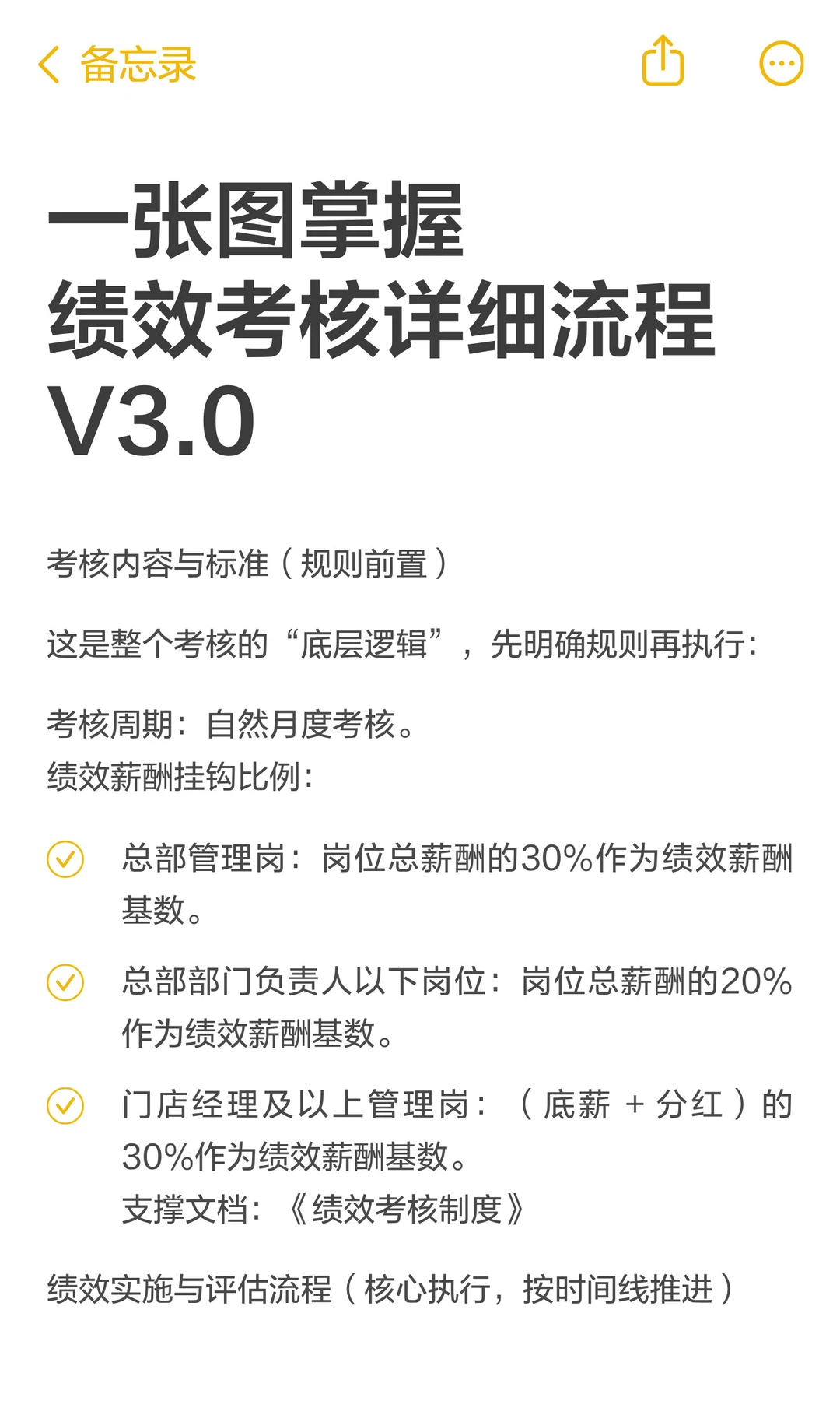一张图掌握绩效考核详细流程V3.0