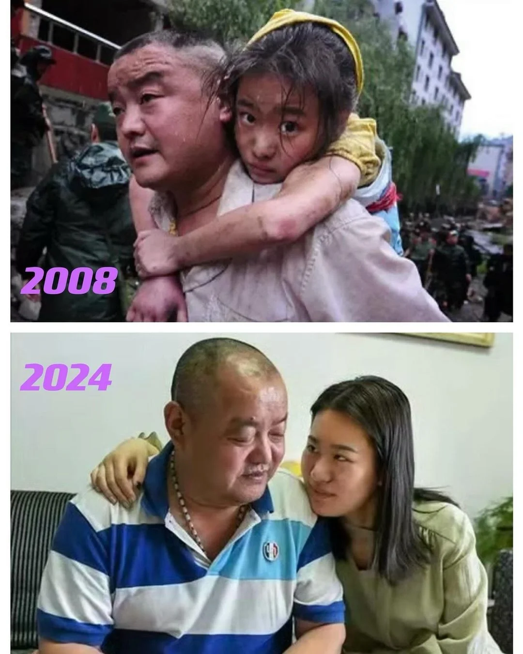 2008年的今天，李阳徒手挖掘了10多个小时，从汶川地震的废墟中救出了...