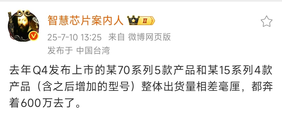小米非常强啊，奔600万了。后续还能卖一年冲冲量。友商也不错，紧跟小米步伐[嘻嘻
