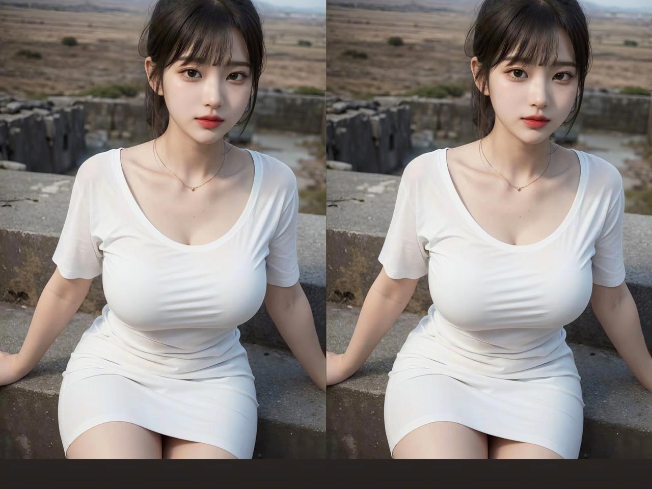哇塞，
漂亮小姐姐轻坐如诗稿
那姿态，似微风中静立的花苞
绽放着优雅
 
你瞧她