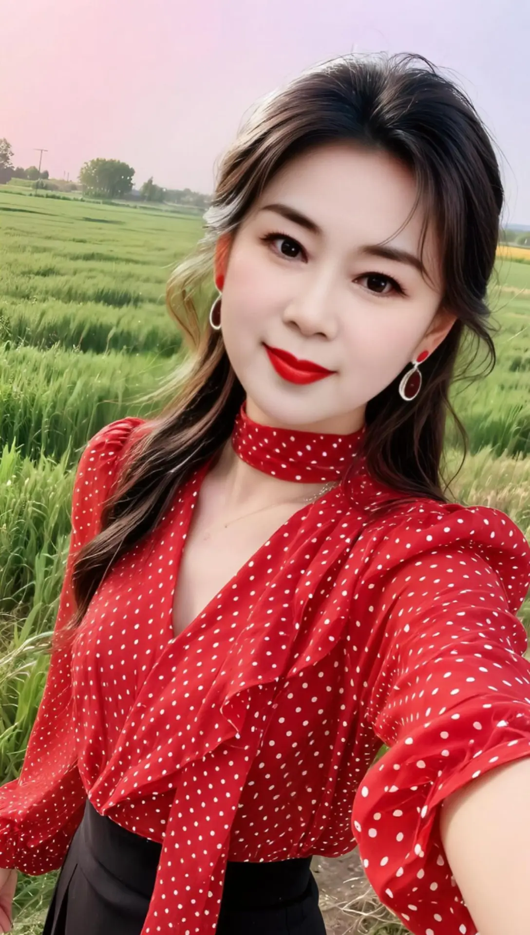 AI田园自拍照 ai创作