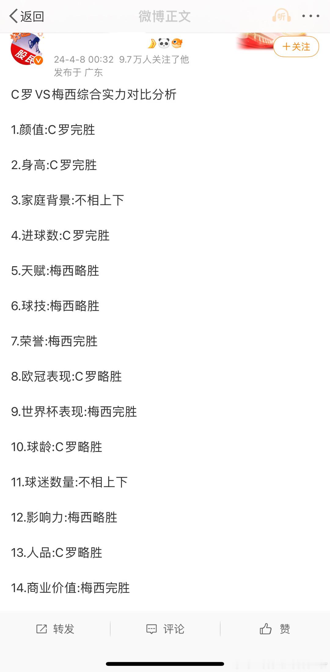 说的非常有道理，本人再补充几条梅西综合实力分析裁判：梅西完胜因凡蒂诺：梅西完胜普