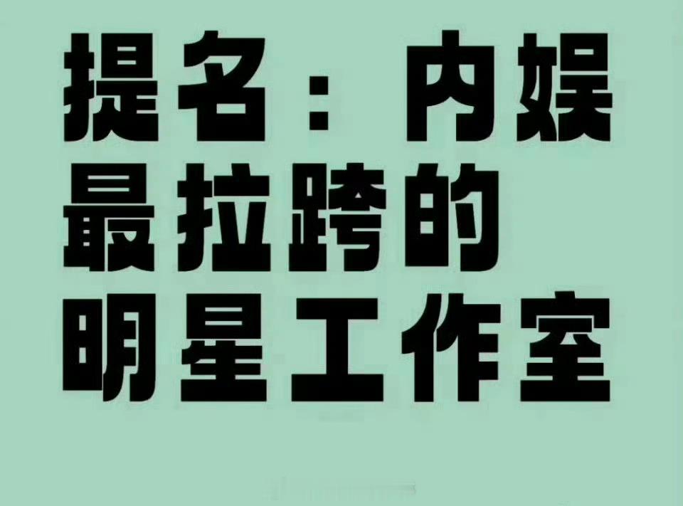 提名 内娱最拉胯工作室  