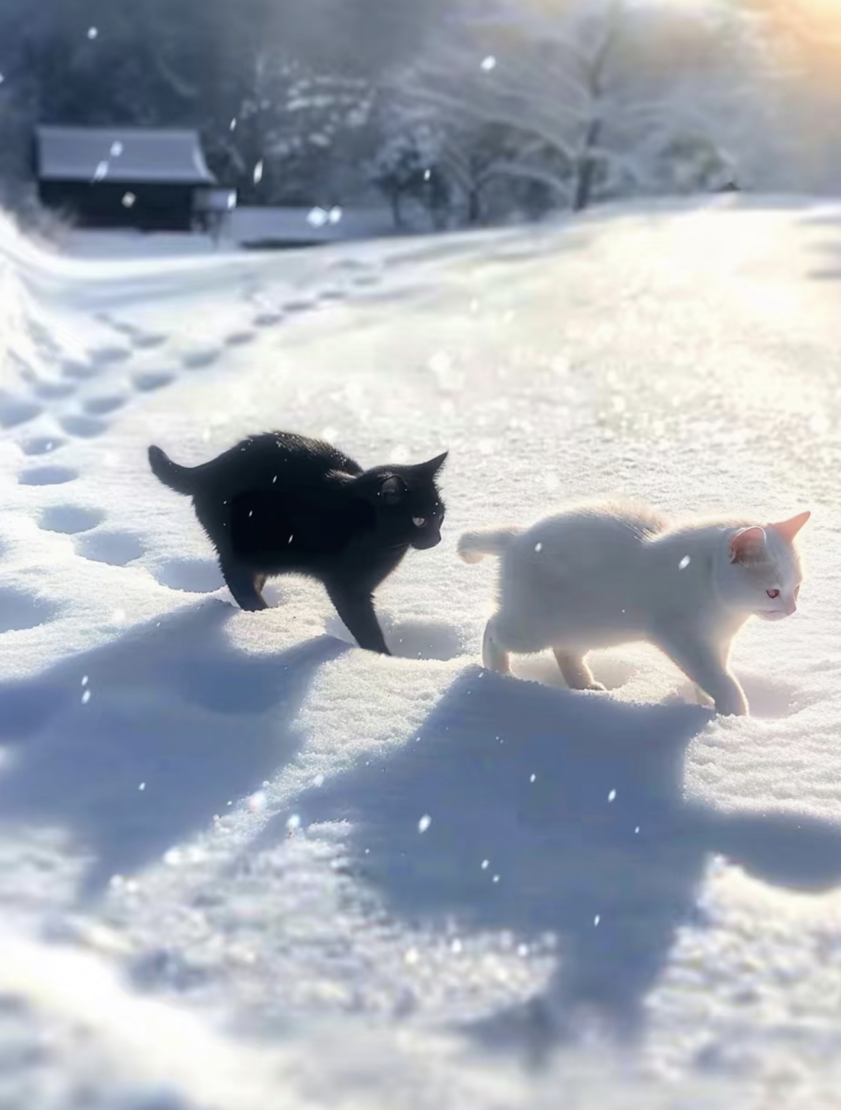 𓈒𓂃❄️ ੈ 𝑠𝑛𝑜𝑤𝑓𝑙𝑎𝑘𝑒🐾·˚ * ❆₊⁺🐈‍