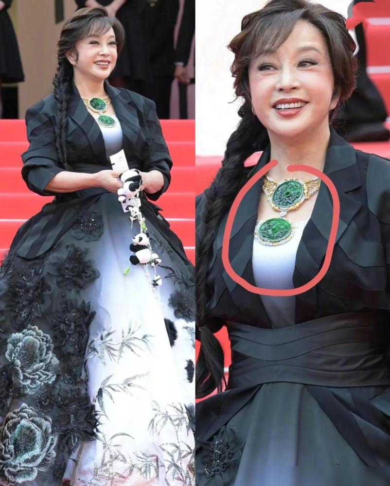 天啊！74岁刘晓庆戛纳红毯直接封神！昨晚她以“中国之夜”推广大使身份亮相，黑白渐