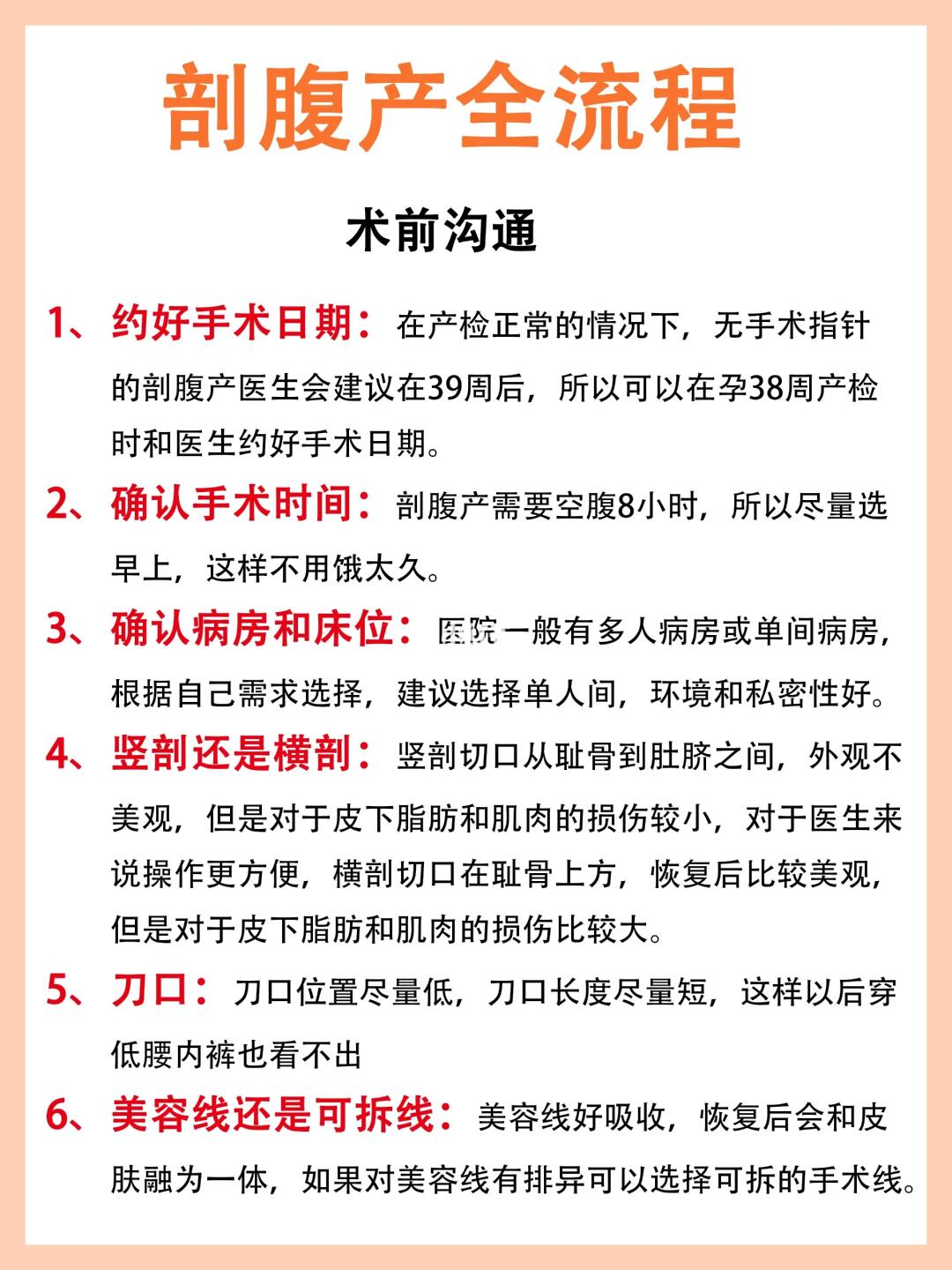 打算刨腹产的孕妈们存下吧❗️很难找全了～