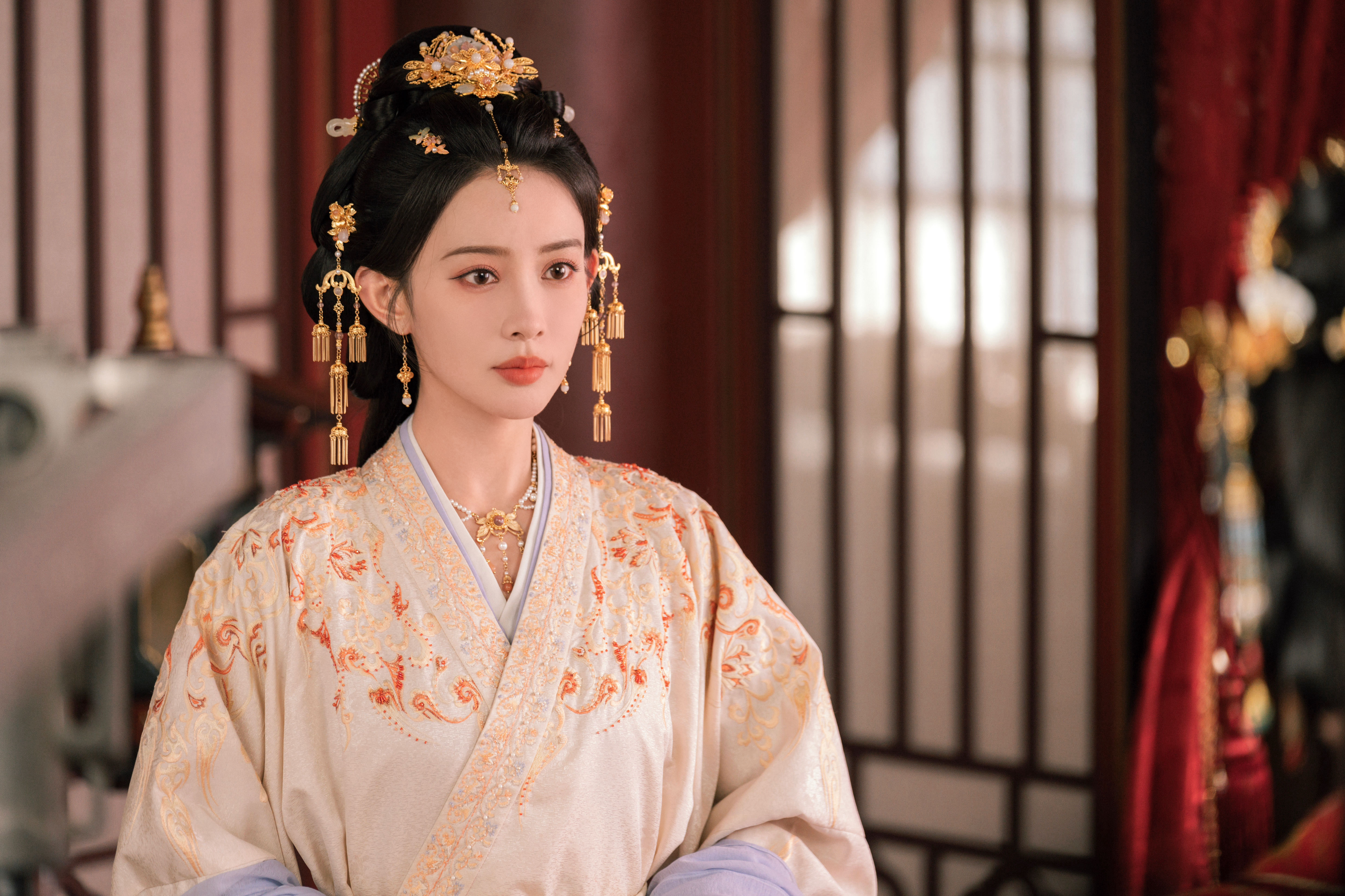 孟子义 《桃花映江山》姜桃花剧照-橙衣（图虽少但美丽～～～ ​​​