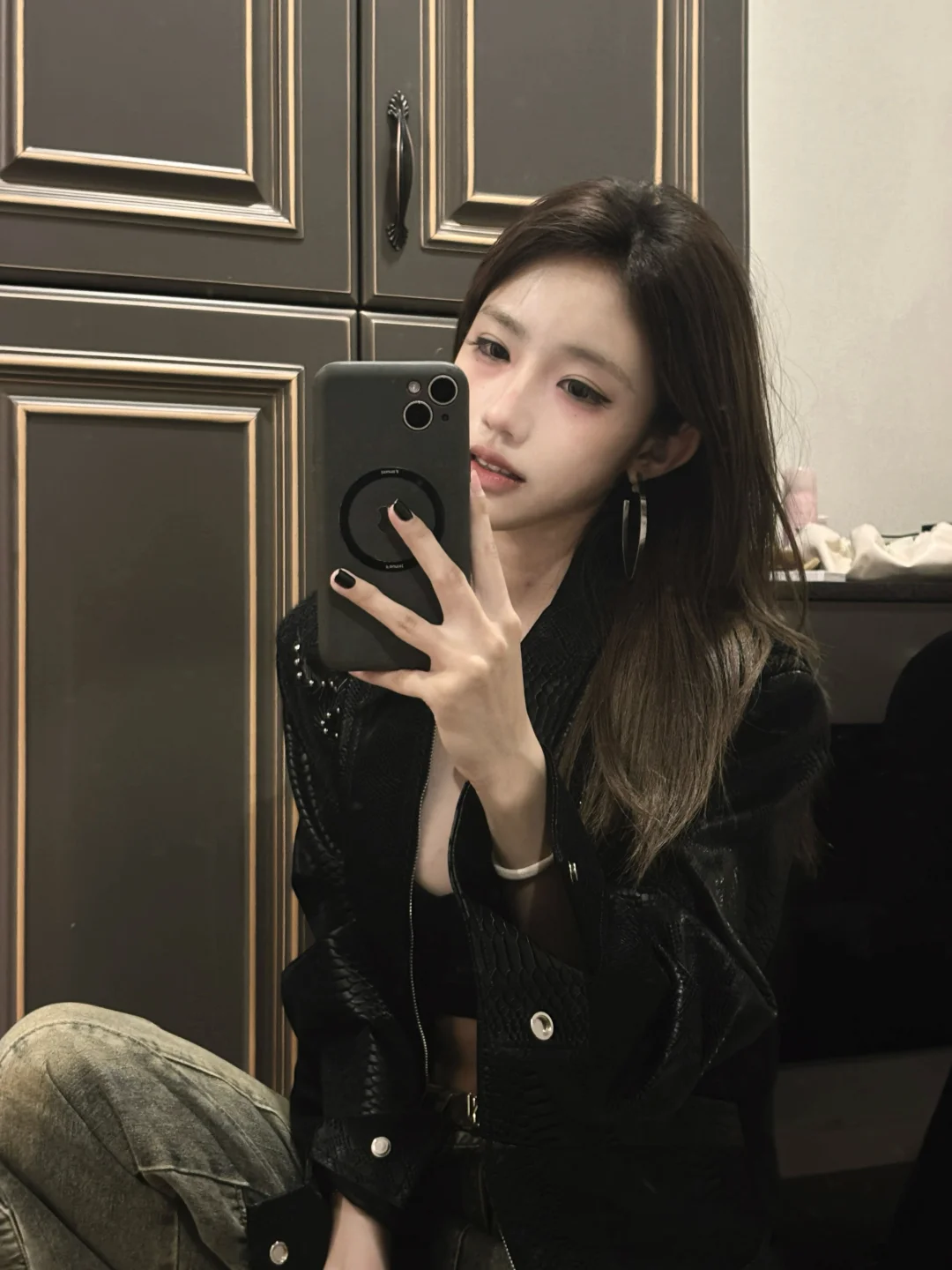 斩女 black ootd 氛围感