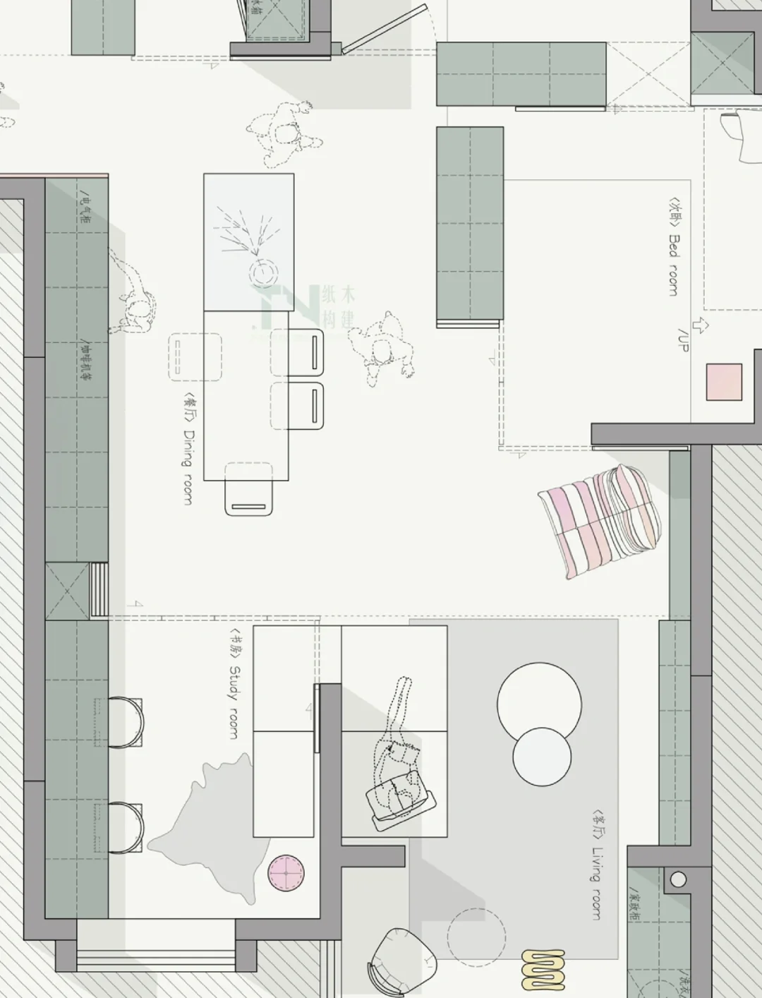 小户型的开放式改造，这样的改造还有三版看