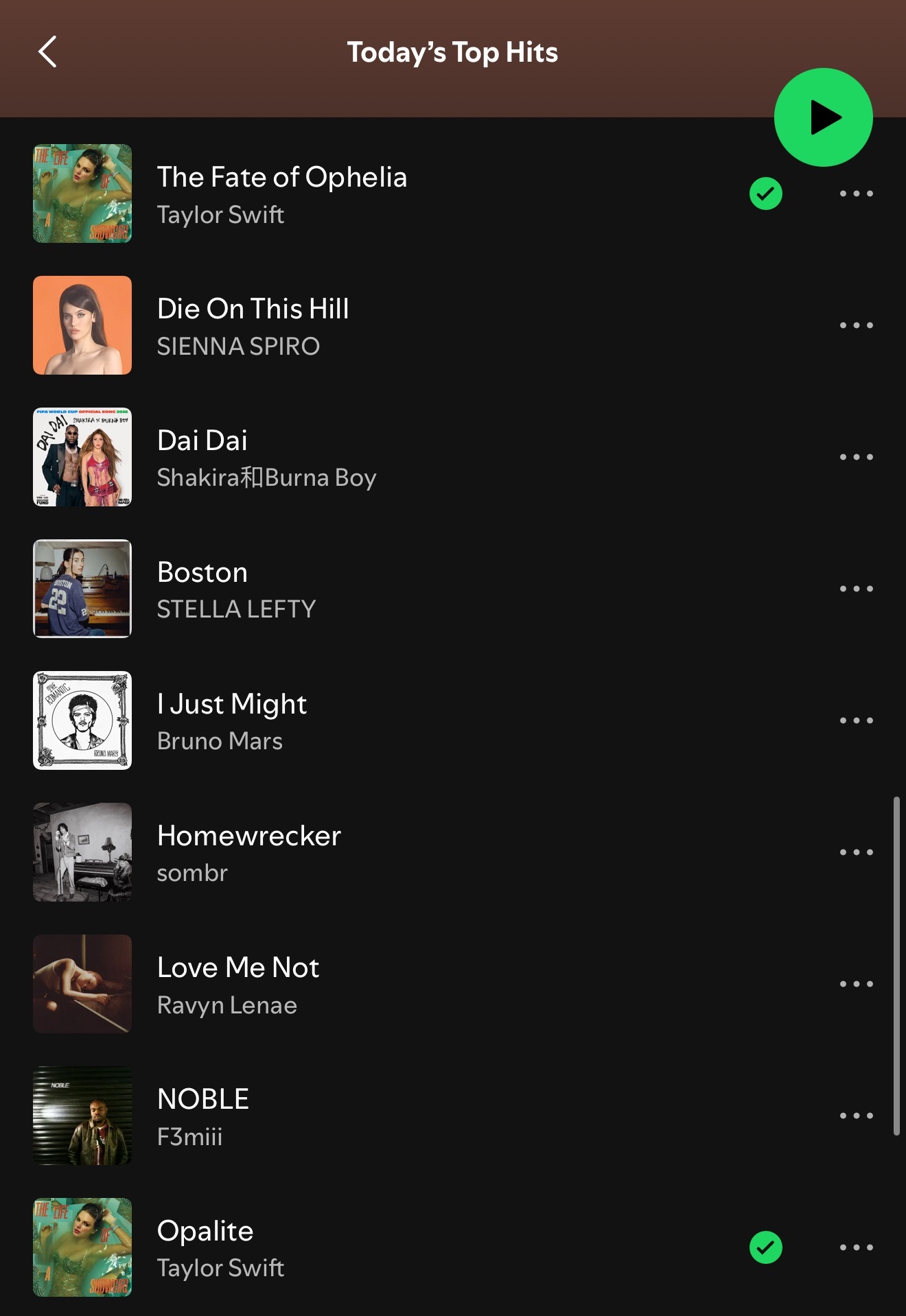 【Playlist】Spotify Today‘s Top Hits列表更新24