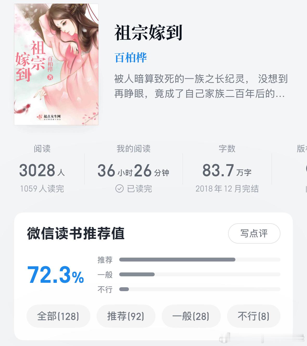 推文  《祖宗嫁到》百柏桦男女主双重生到两百年后，最终女主推翻仇人建立的王朝后称