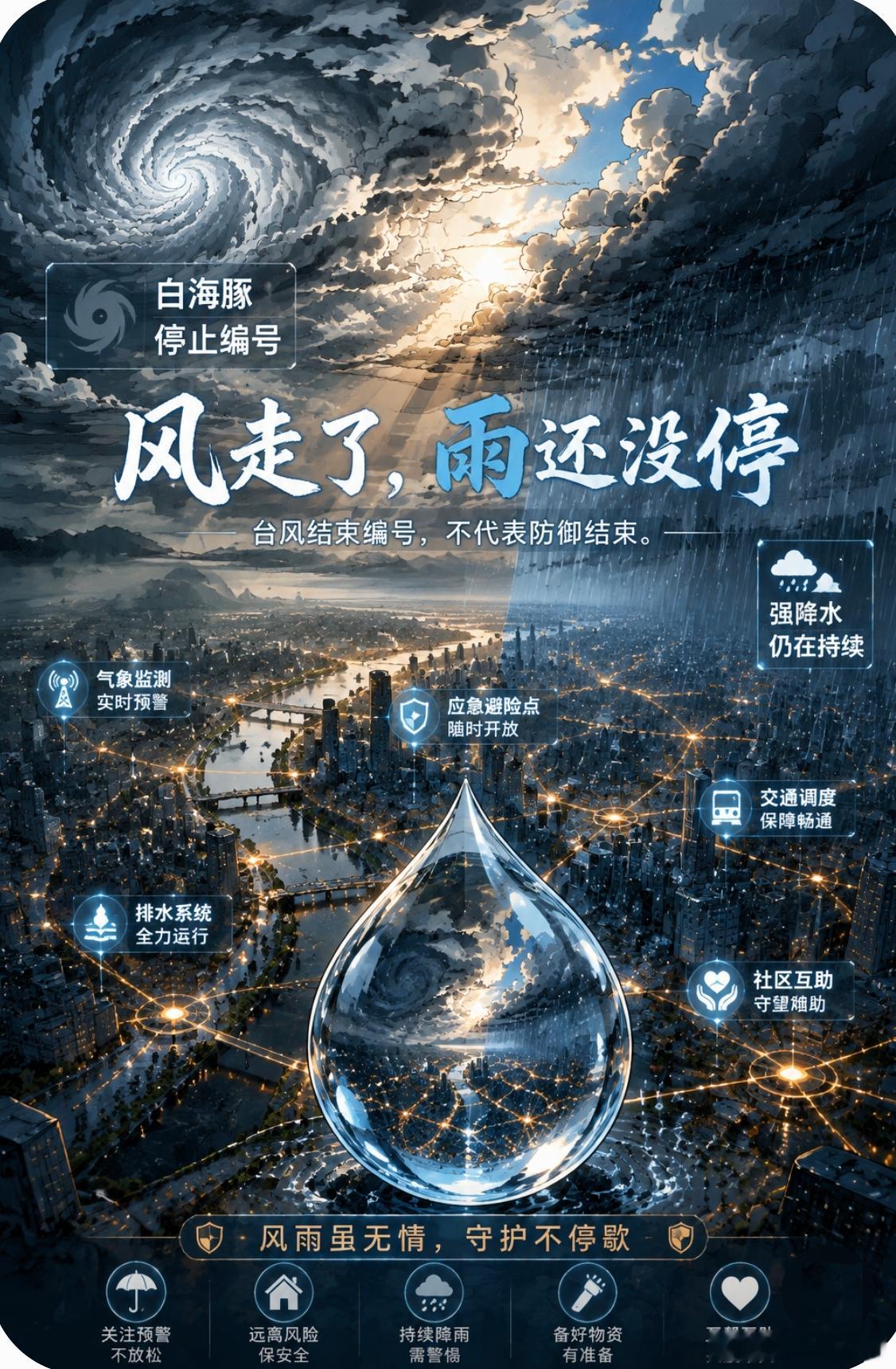 【风走了，雨还没停】请查收这份暴雨天避险指南 白海豚停止编号，但风雨并没有按下暂