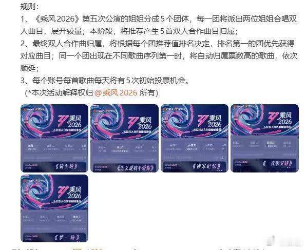 乘风五公投票梦一场好抢手乘风五公投票，梦一场好抢手，张月和李小冉团都想要这首歌，