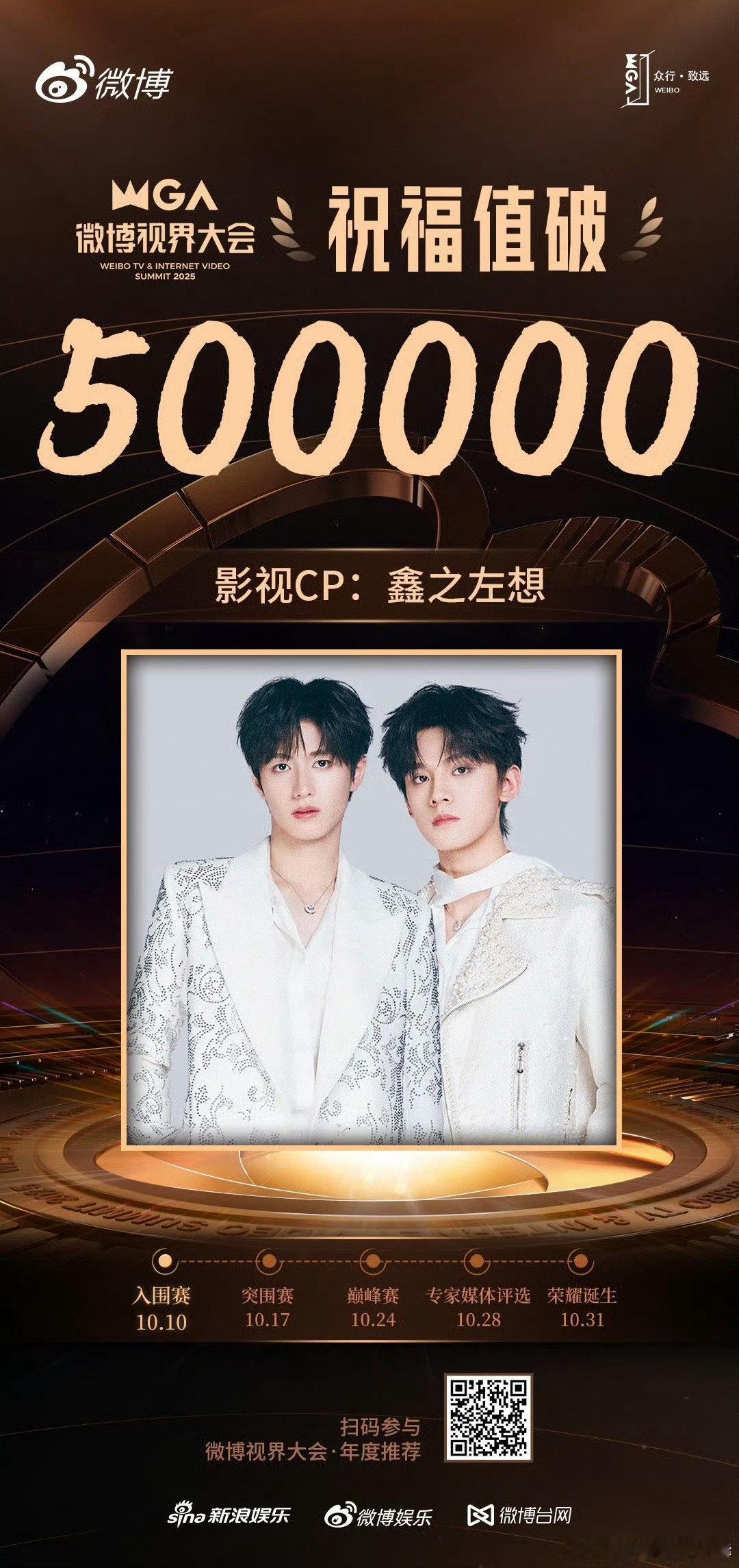 鑫之左想祝福值破50万  鑫之左想祝福值破50万，你投了吗？ ​​​