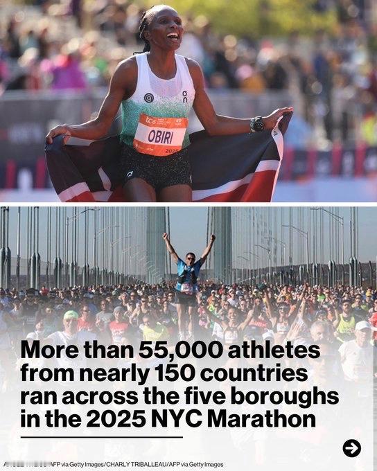2025 年 TCS 纽约马拉松赛于周日创造了历史，女子组比赛打破了赛道纪录，男
