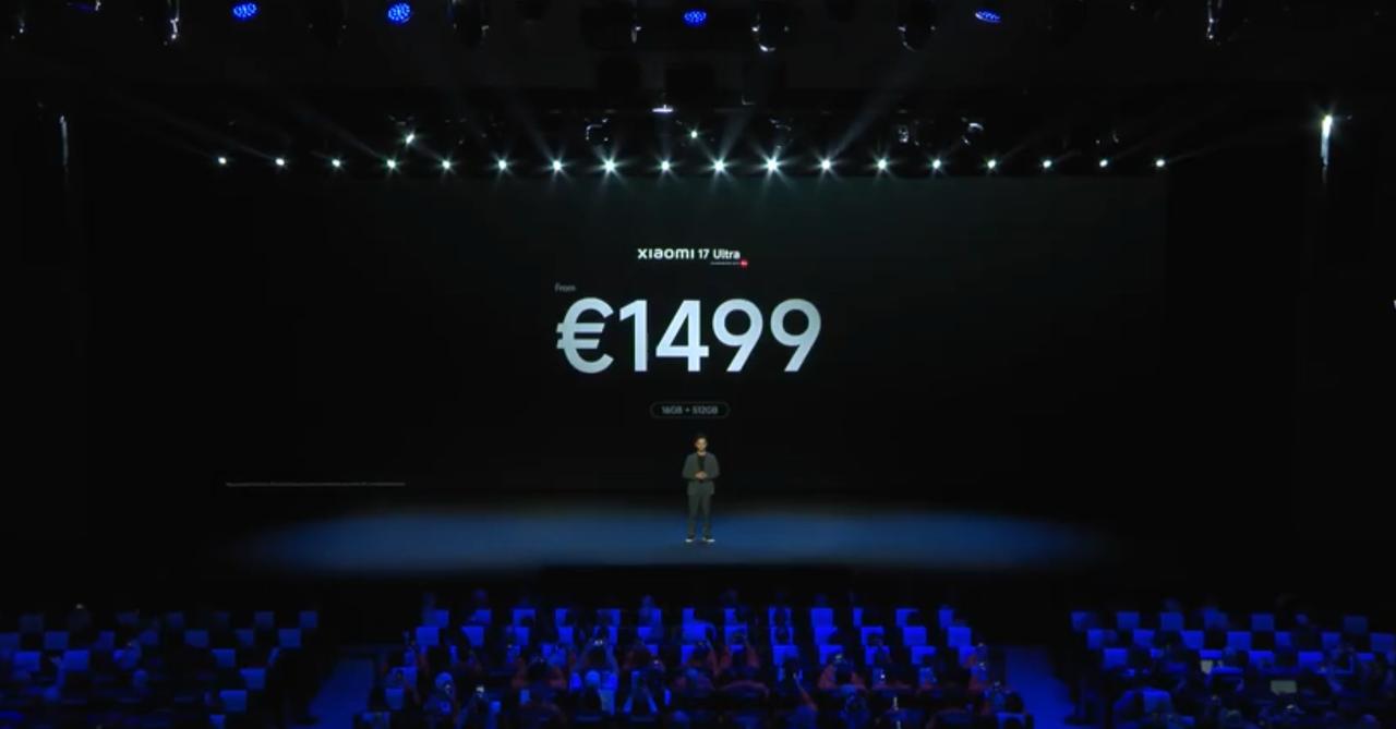 这是小米17 Ultra在欧洲的价格，1499€，折合人民币约12145元。