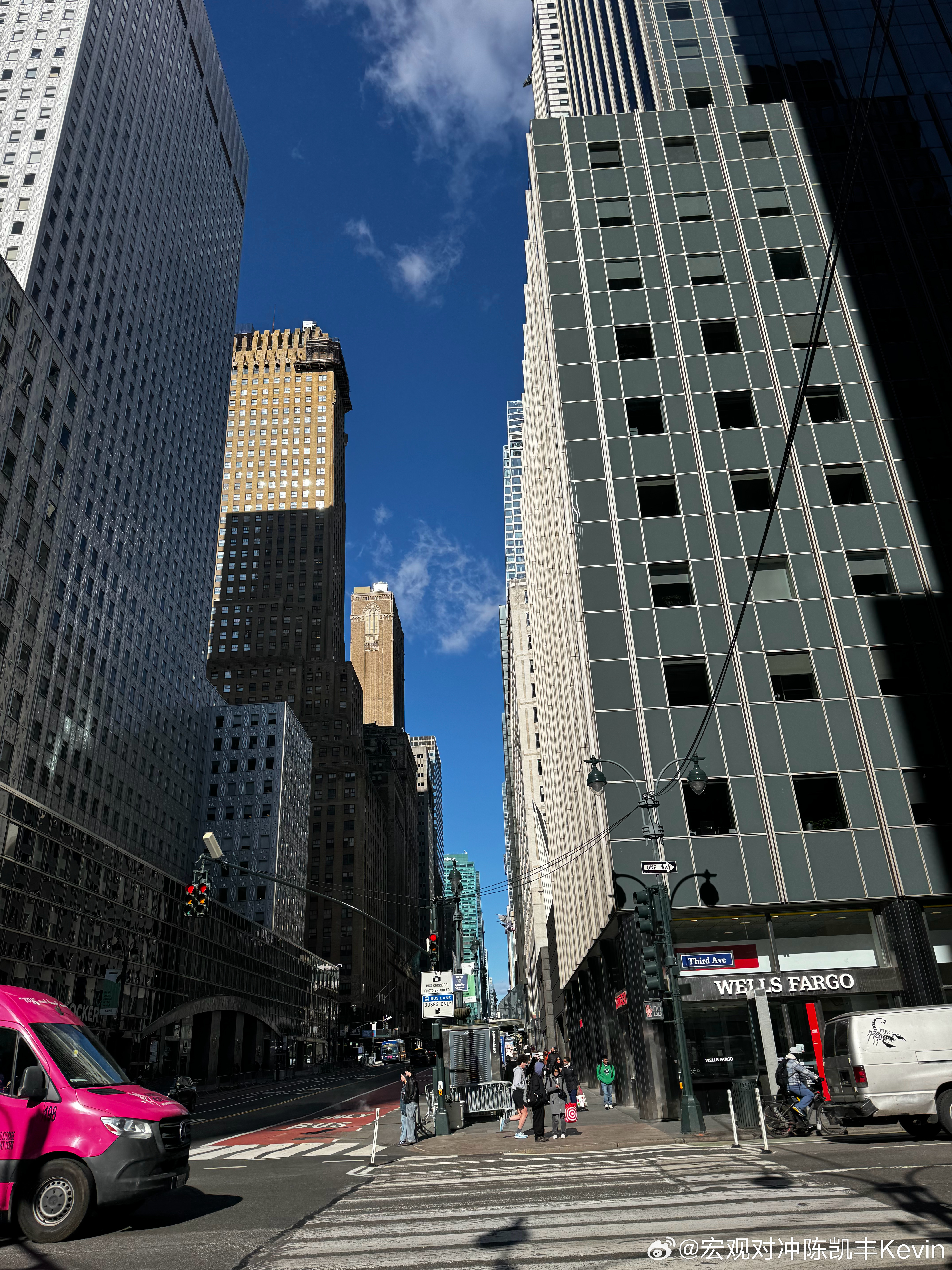 周末的曼哈顿，阳光灿烂 