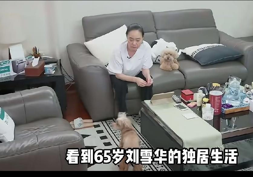 再有钱又有什么用？看看65岁的刘雪华，晚年独居生活令人心酸，每日与狗狗相伴。无儿