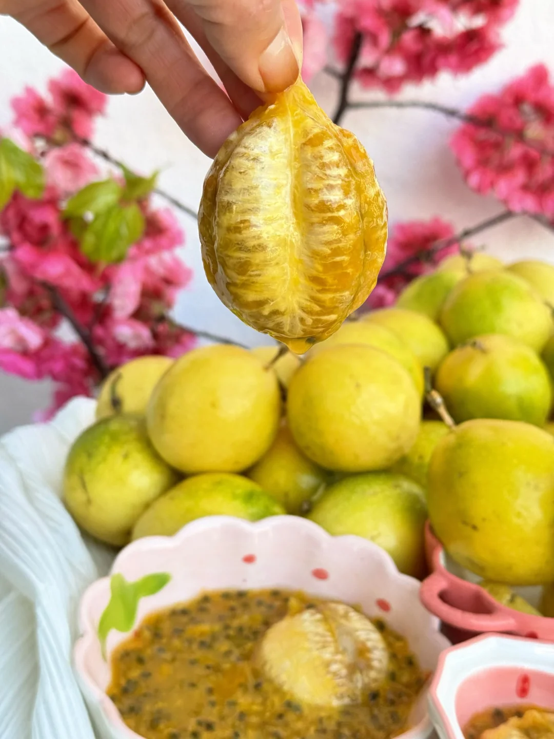 女朋友一口气能吃20个的黄金百香果！