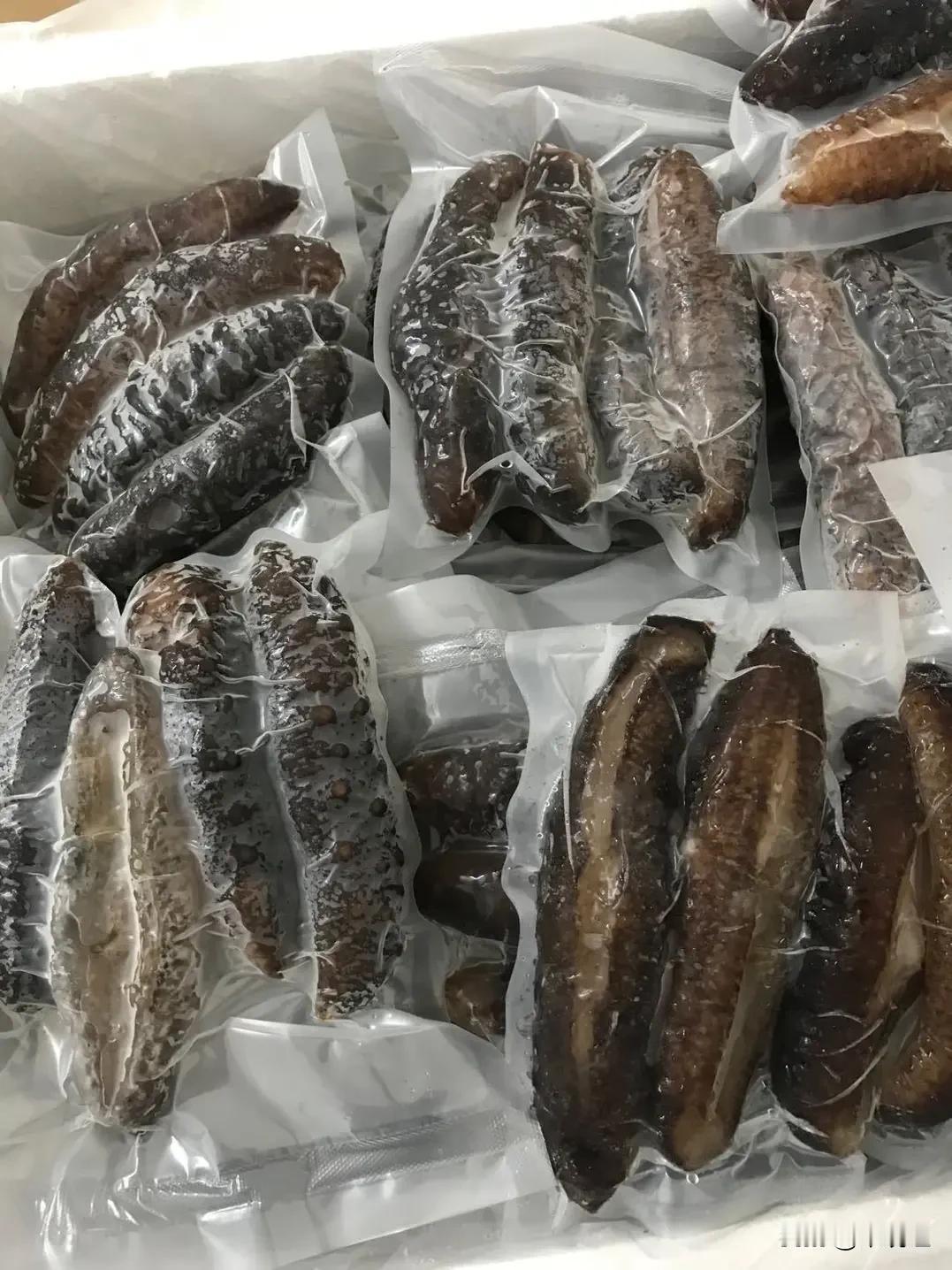爱人昨天从直播间里买了一箱海参邮寄到家里，早就说想买了，终于没经住诱惑，下单了。
