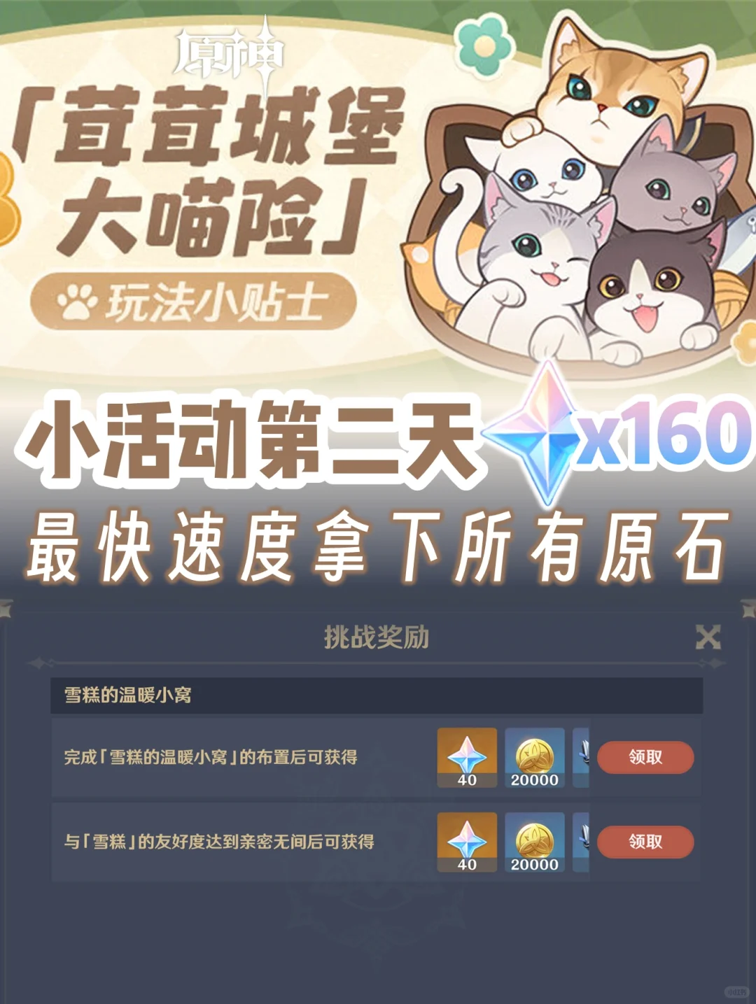 原神活动｜最新云吸猫活动攻略，铲屎官狂喜😁