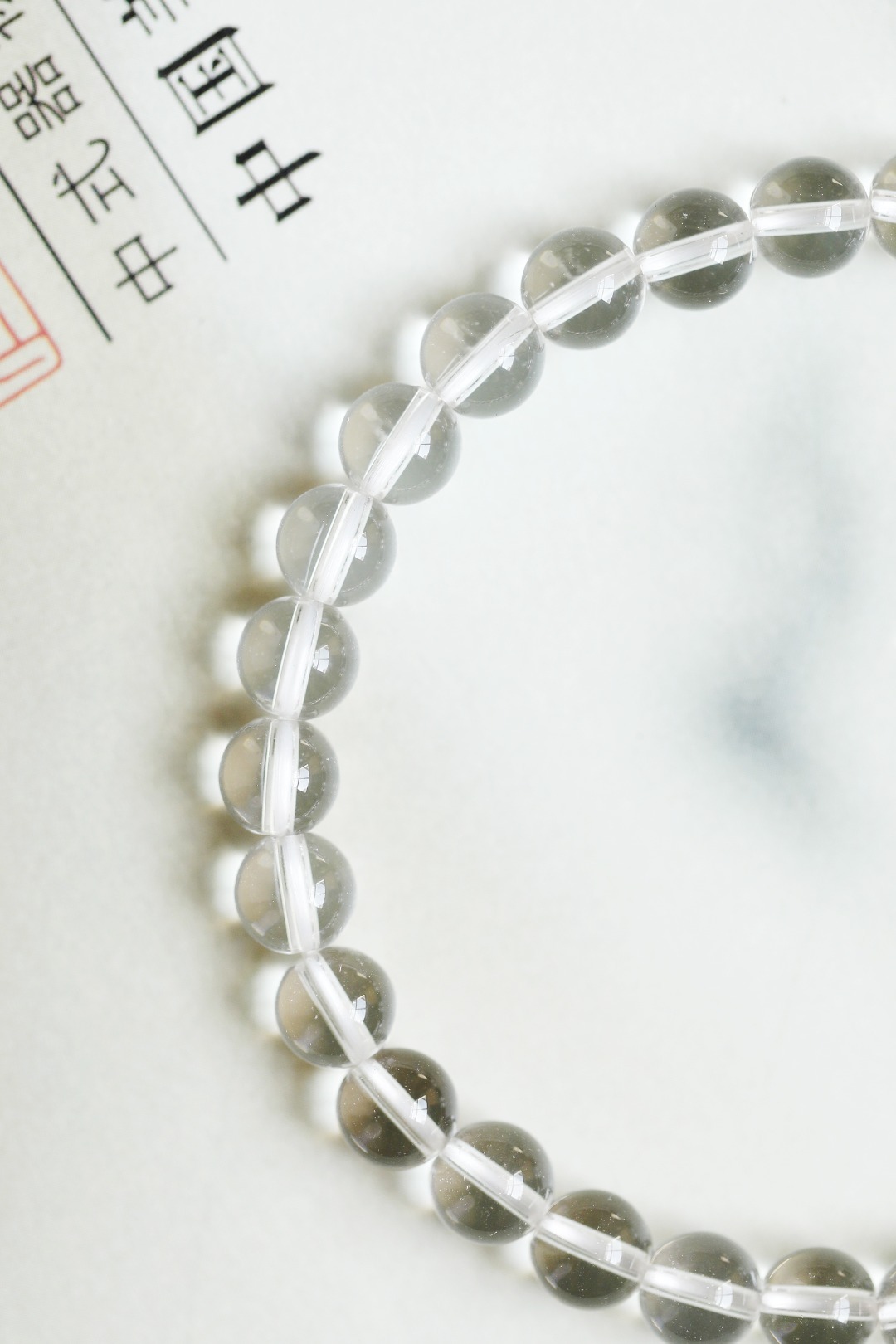 水晶×紫檀 原创【采慧】6mm料质细腻，颗颗饱满油润，搭配白水晶、朱砂等，古雅沉