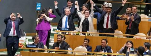 吉尔吉斯斯坦当选安理会非常任理事国，现在最尴尬的可能是菲律宾总统小马科斯。

2