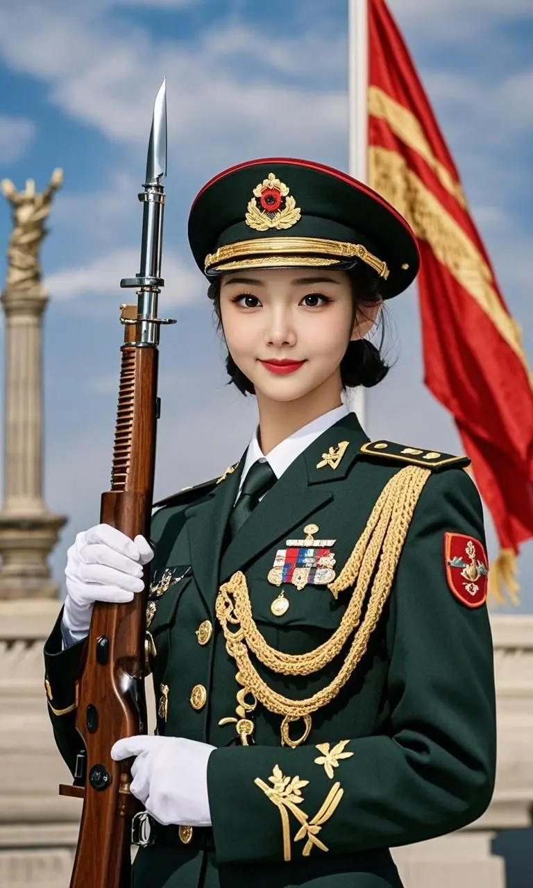 AI将校红旗英姿