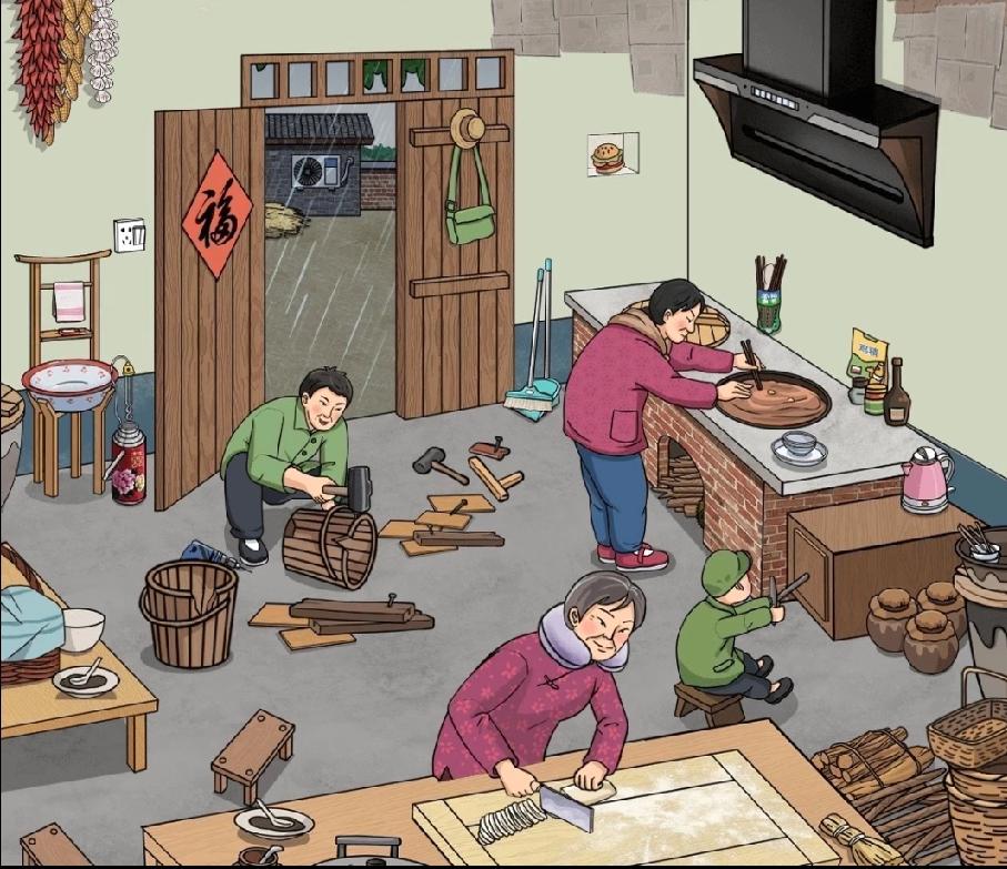 找出80年代12处不合理的物品——怀旧修木桶