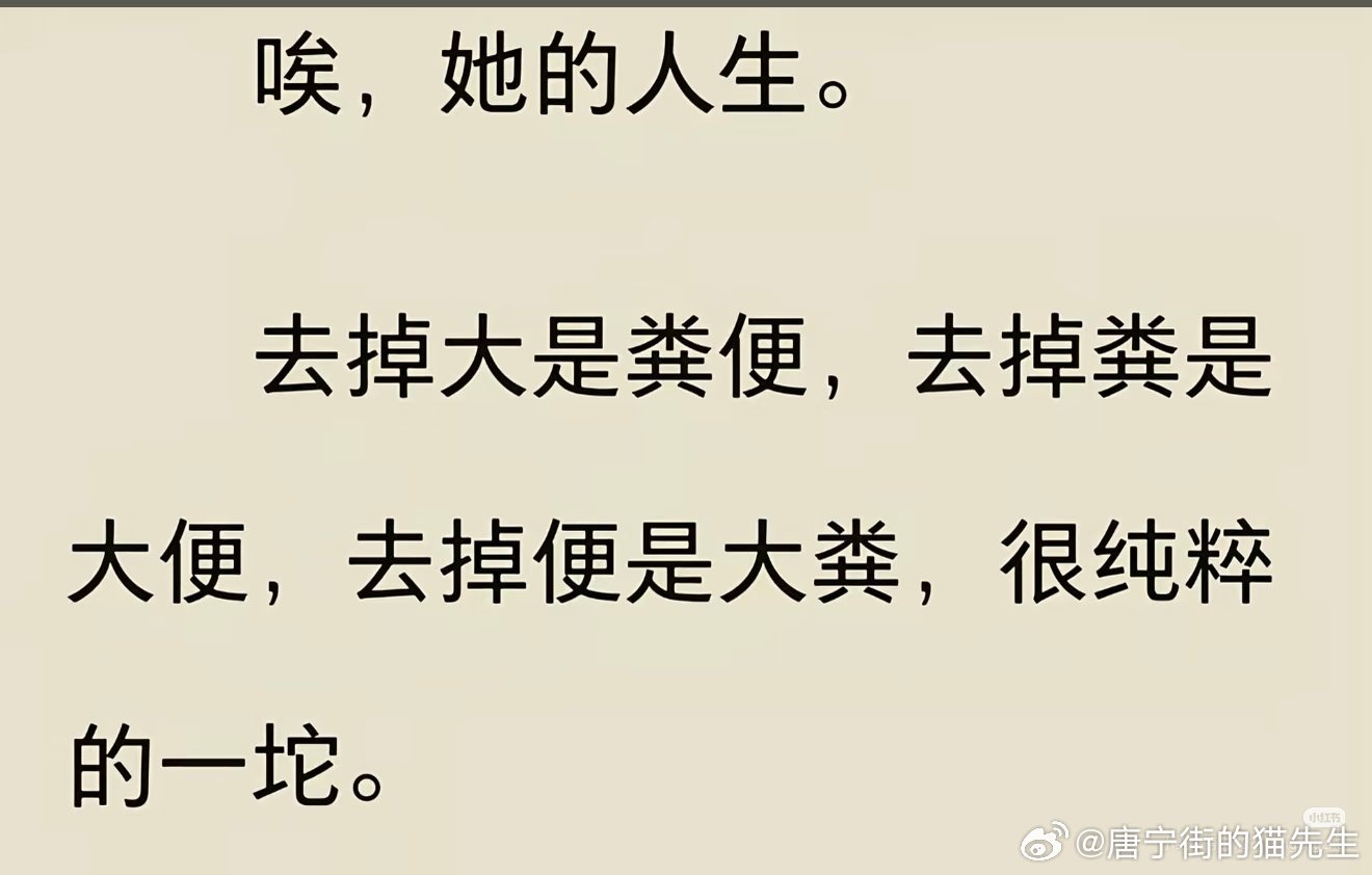 去掉任何一个字意义不变 