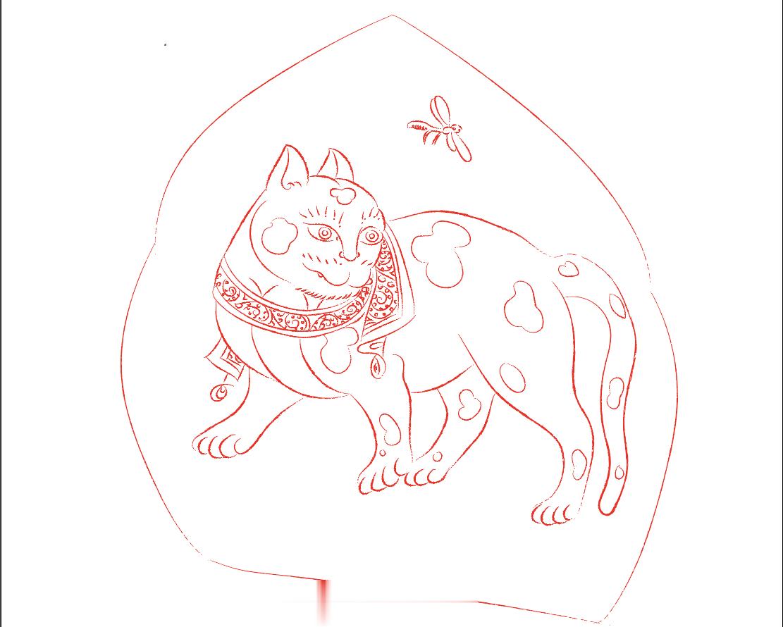 #馒头控的日常# 午课，那只看蚊子的花猫。 ​​​