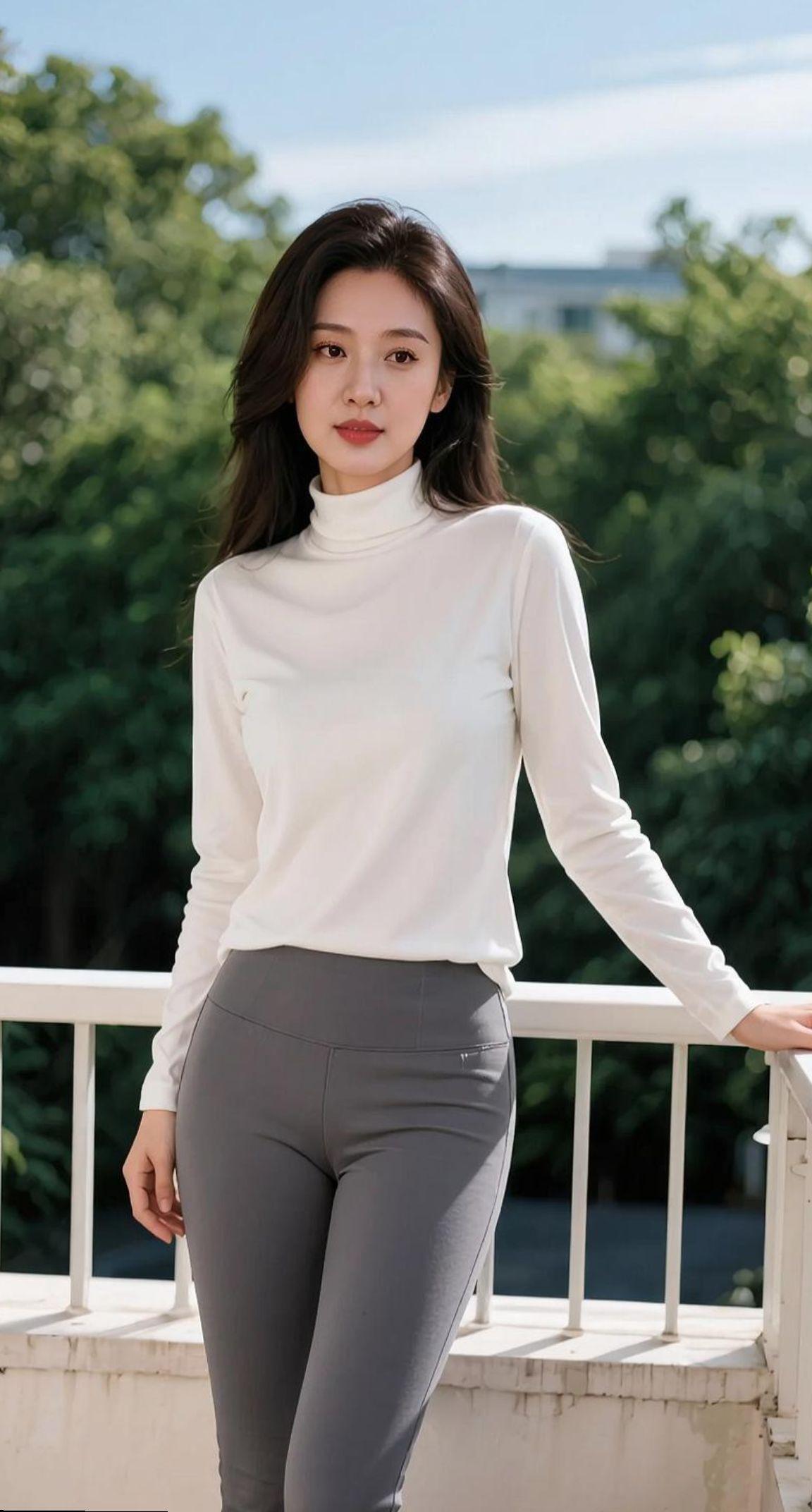 AI户外瑜伽照 抖音ai创作 颜值在线 自然美景 写真照