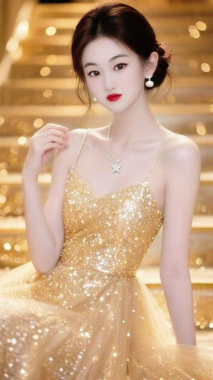 璀璨金裙 美出高级感 金色礼服裙 惊艳 优雅气质