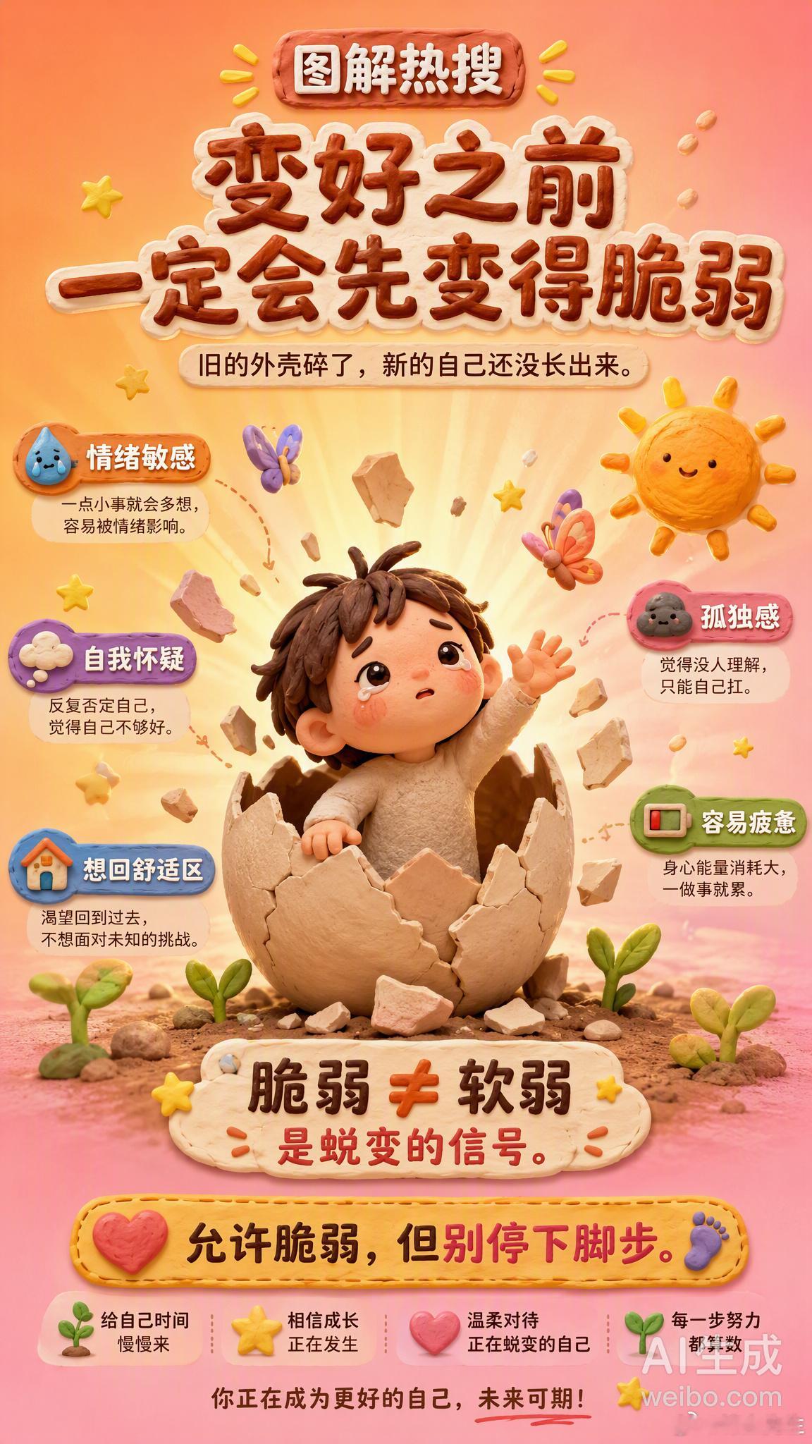 变好之前一定会先变得脆弱很多人以为改变是一路开挂，但真相是：当你下定决心跳出旧模