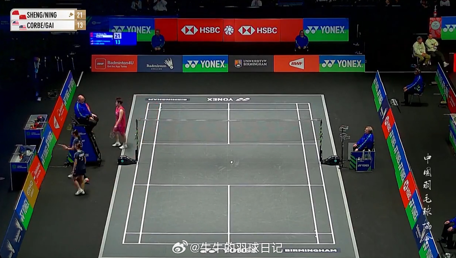 女双 1/8赛 刘圣书(1)/谭宁 21-13 王曦曦/盖骆2026全英羽毛球公