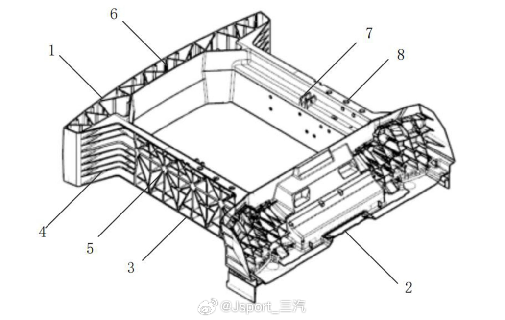 biwmegacasting 最疯颠的想法也是有的，比如这个：把保杠、纵梁、前围