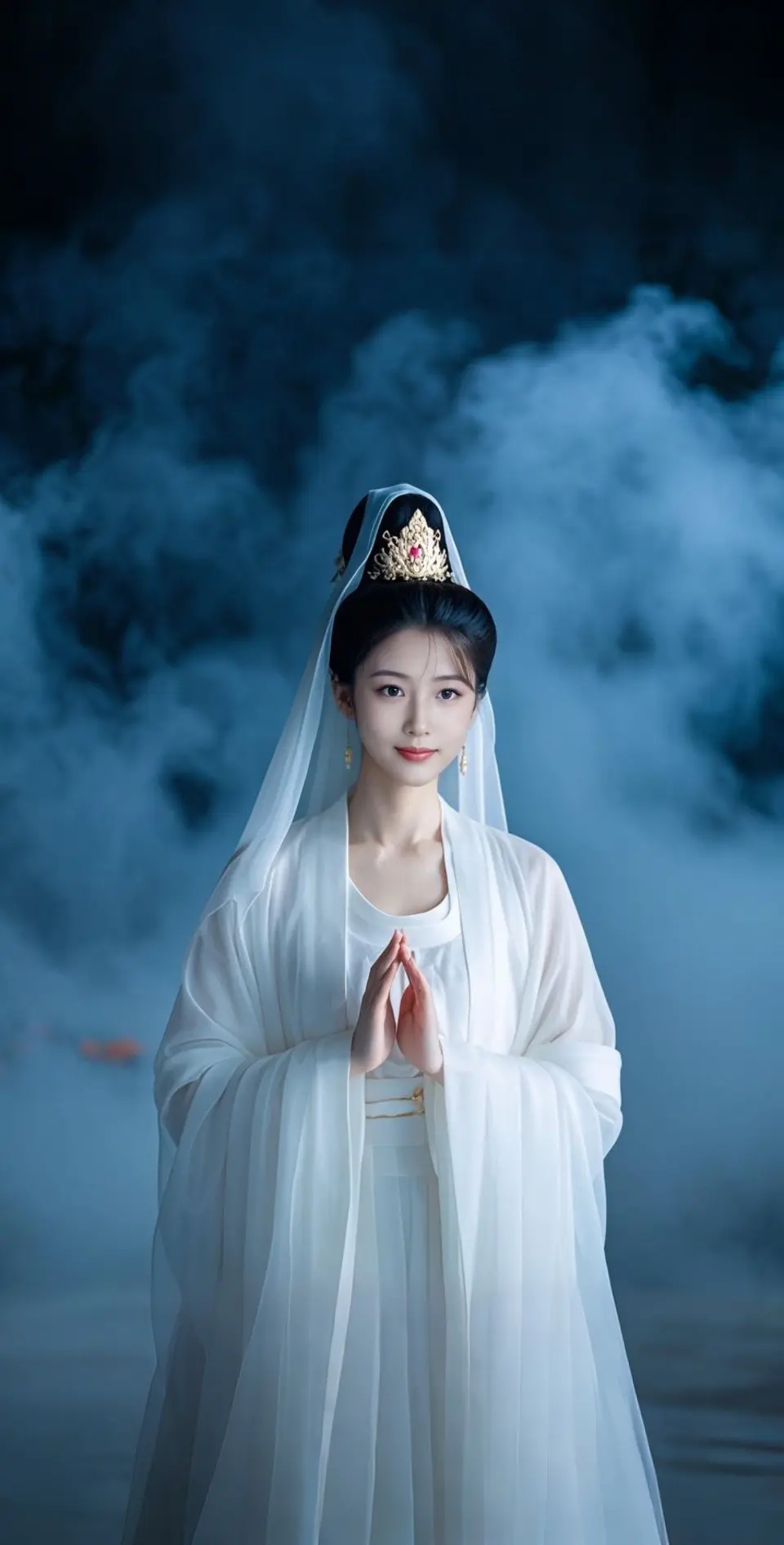 AI扩图 AI莲畔慈观音