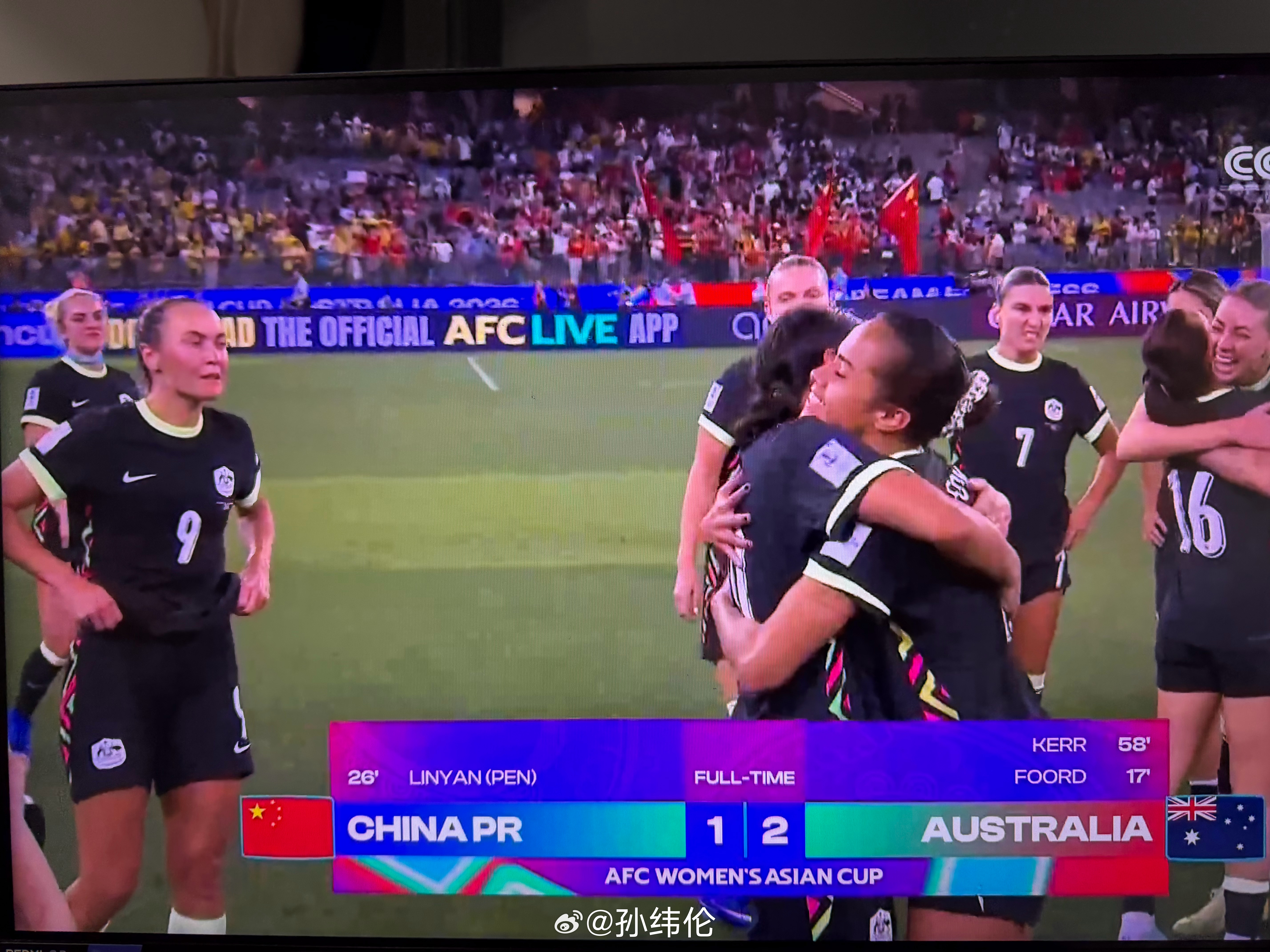 中国女足结束了亚洲杯的征程，获得了世界杯的直通名额，我觉得还不错了，中国女足1比