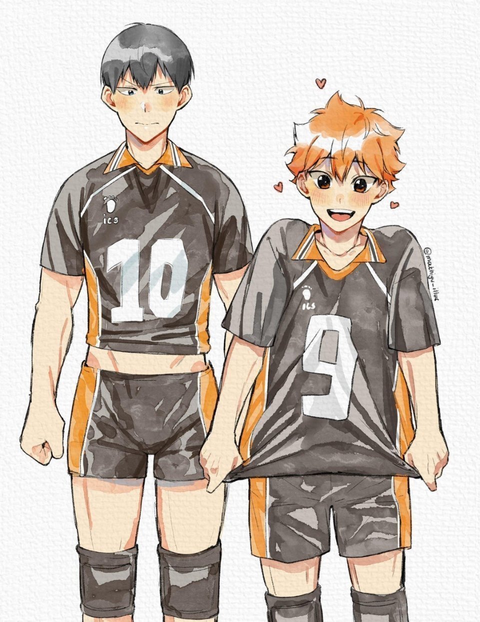 排球少年日向和影山换衣服穿排球少年   cr：mathiyu_illus  