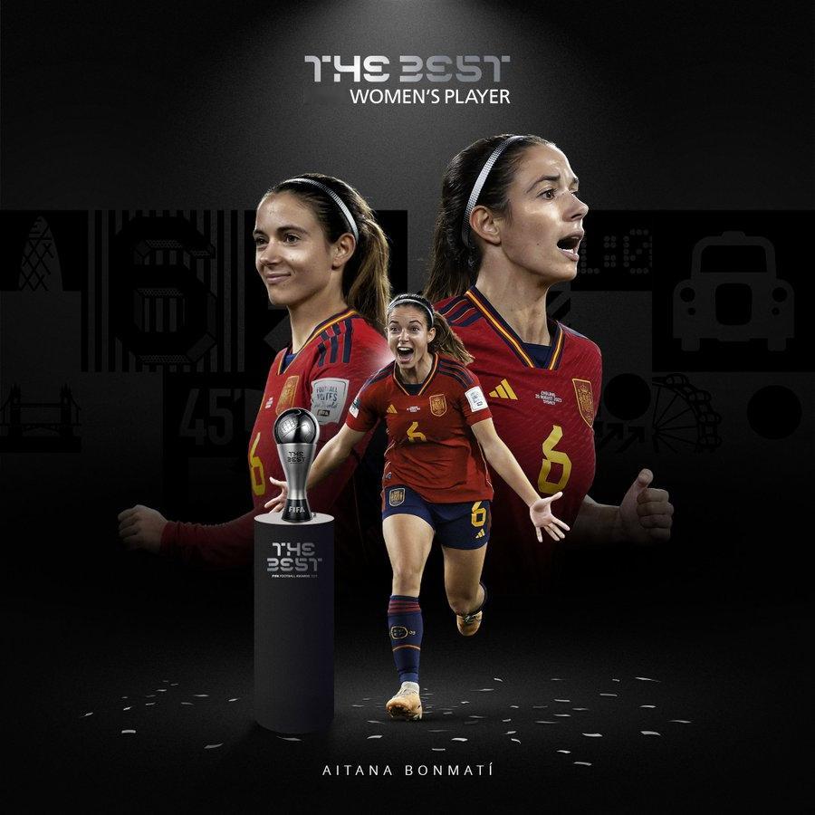 Messi与Bonmatí分别拿到国际足联2023年度最佳男女球员奖，Guard
