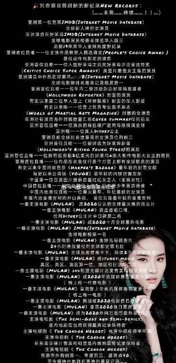私信收到刘亦菲、迪丽热巴实绩图。虽然都是走星光路线，但其实他俩都没必要看实绩图，