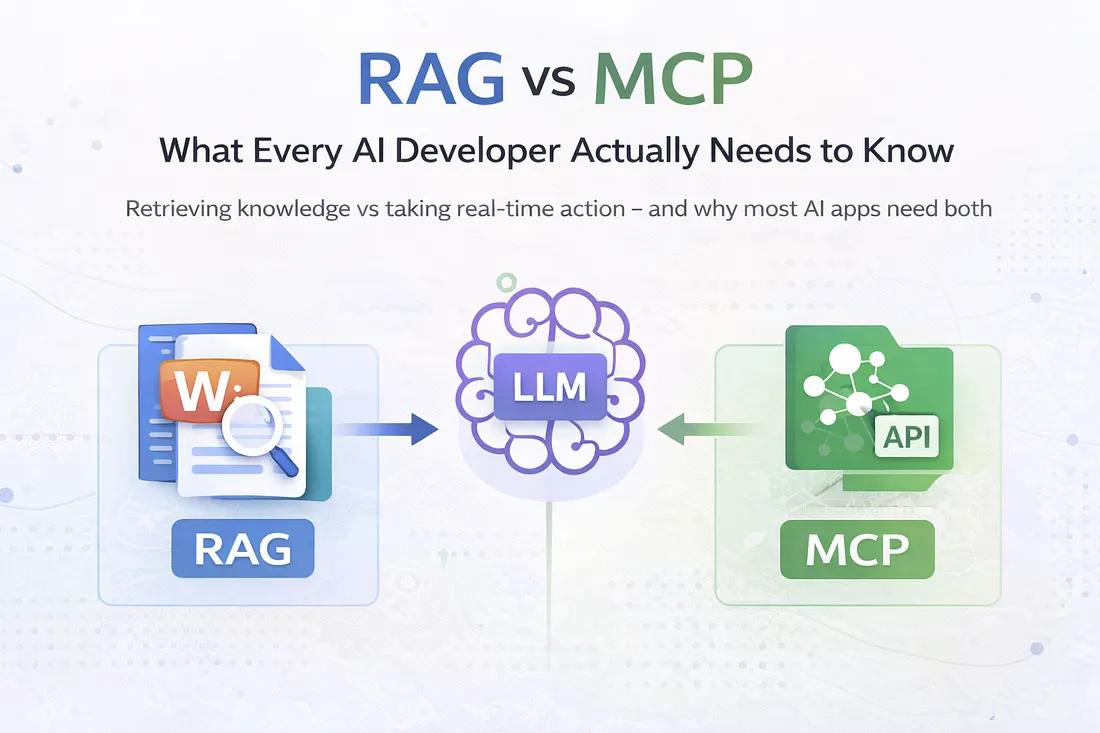 RAG vs MCP：搞懂这两个概念，AI应用开发少走一年弯路
很多人第一次用L