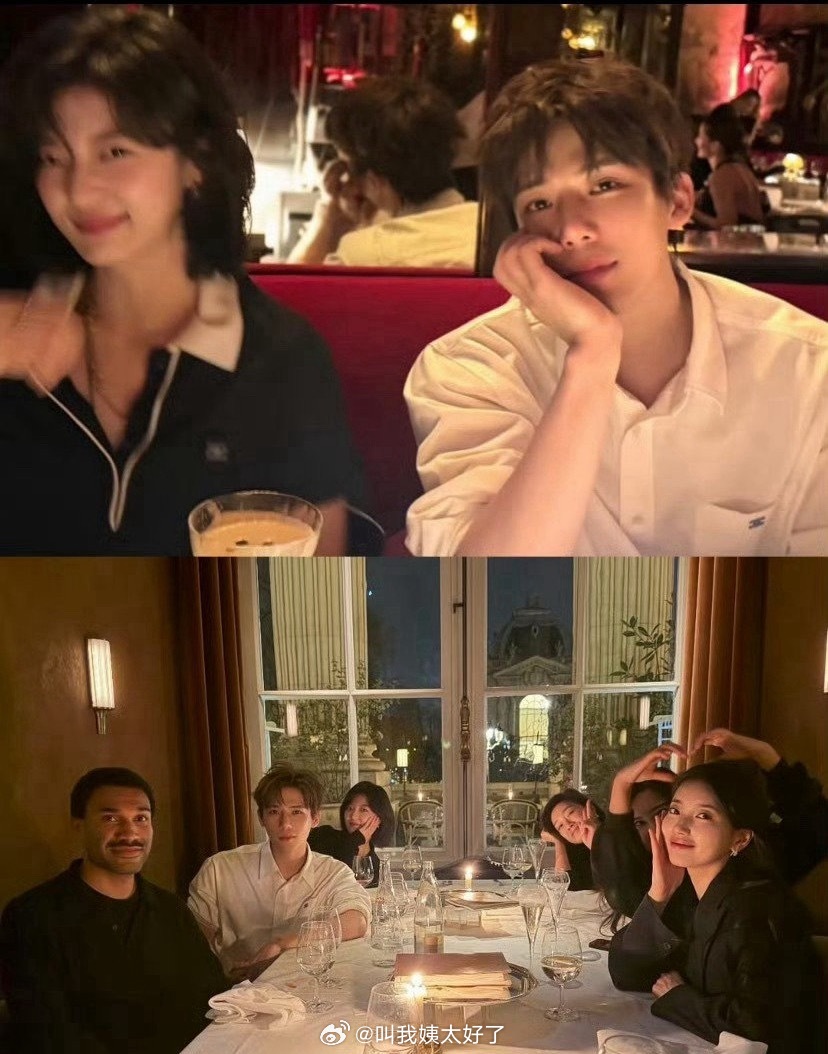 秀智晒了王安宇和孙千的晚宴合照，两位是不是还挺有氛围感的？秀智晒与王安宇孙千晚宴