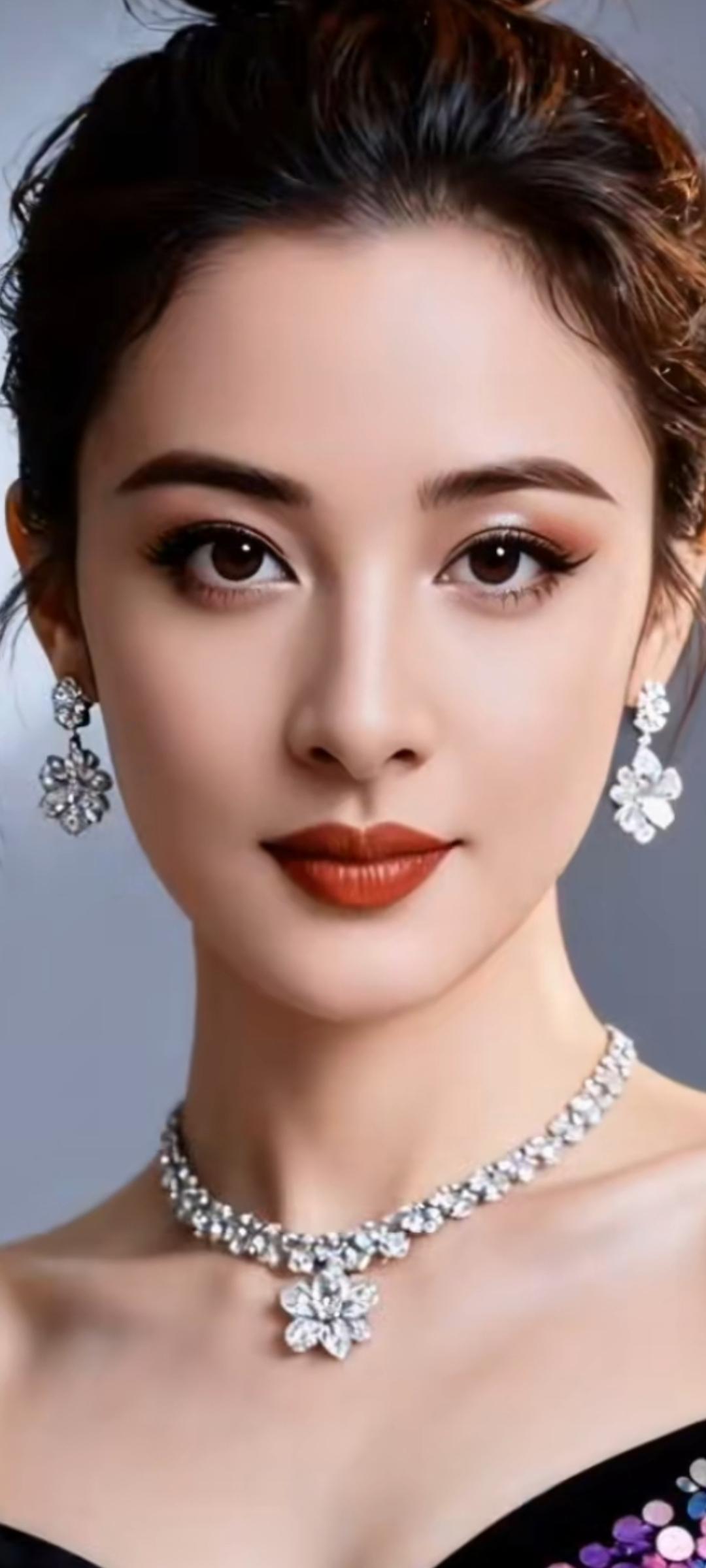 优雅红唇，闪耀珠宝，尽显奢华魅力！💄✨💎