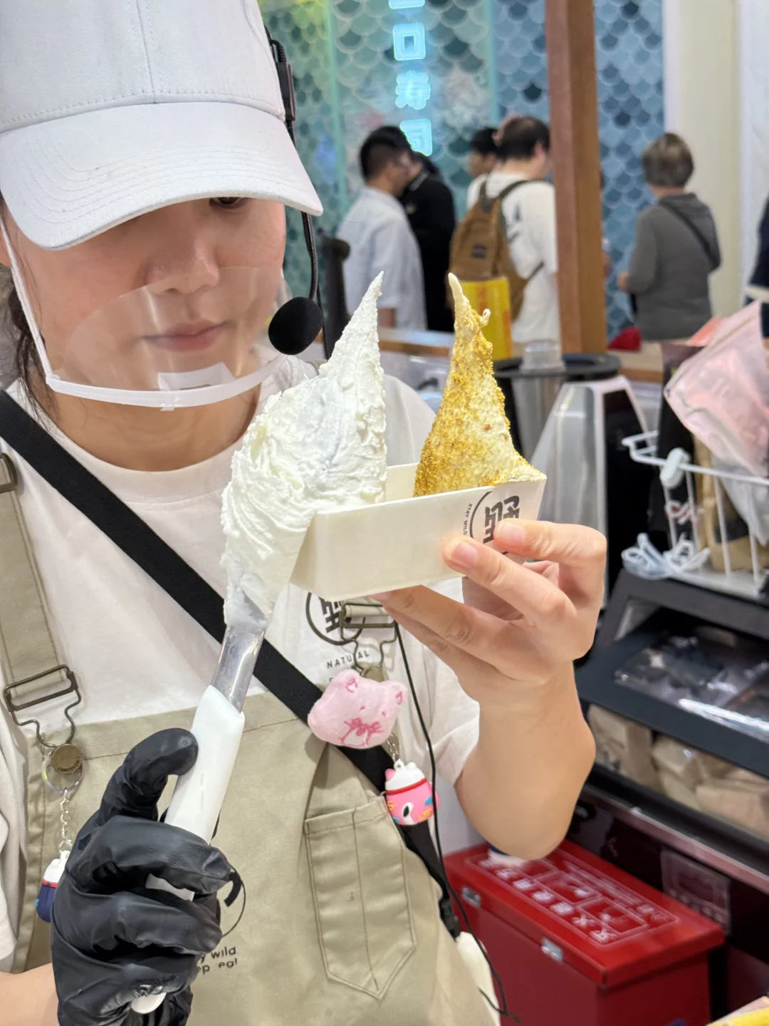 🍚大米做的冰淇淋里面真的有米粒哎！