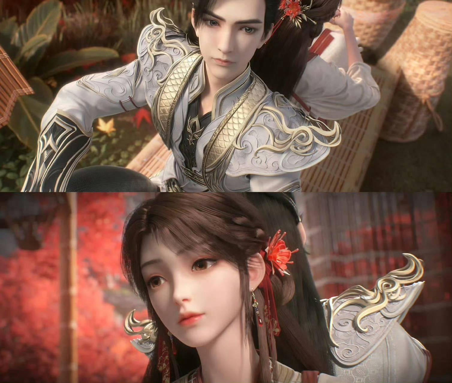 #完美剧场版火灵儿惊艳登场#火灵儿从流光中慢慢走来，一瞬间惊艳到我，无论是服饰建