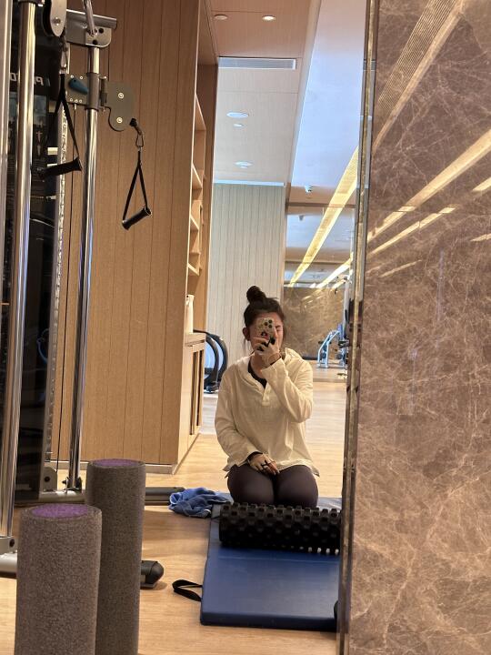 今天的健身房look～