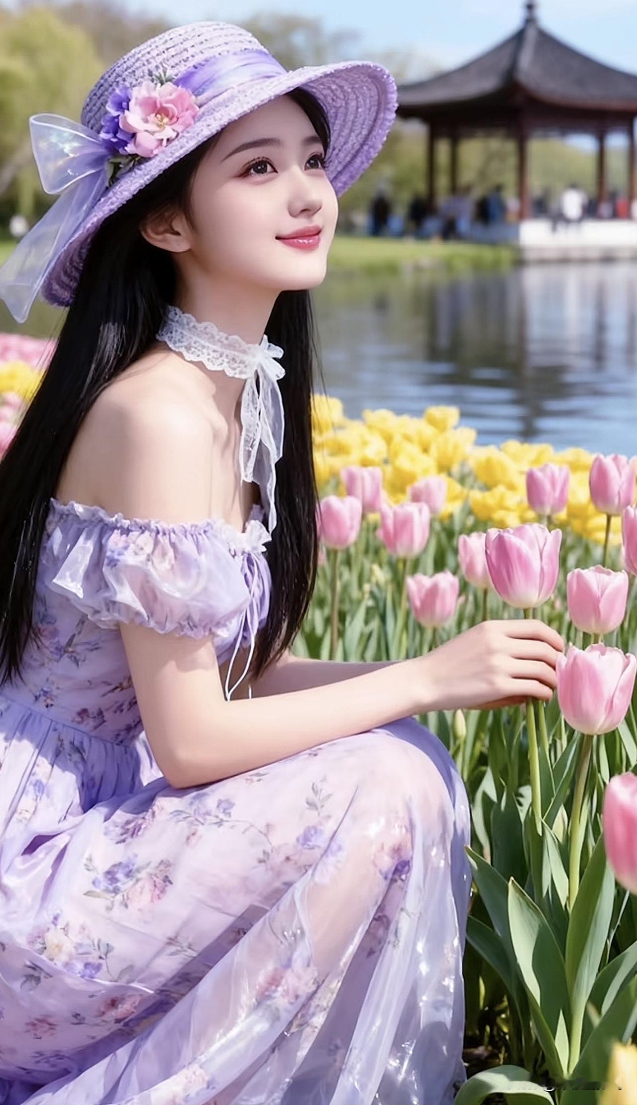 花间人影动，笑语入春光。绿柳露春声 蝶舞繁花香满径 庭前春意浓 蝶舞繁花香满径 