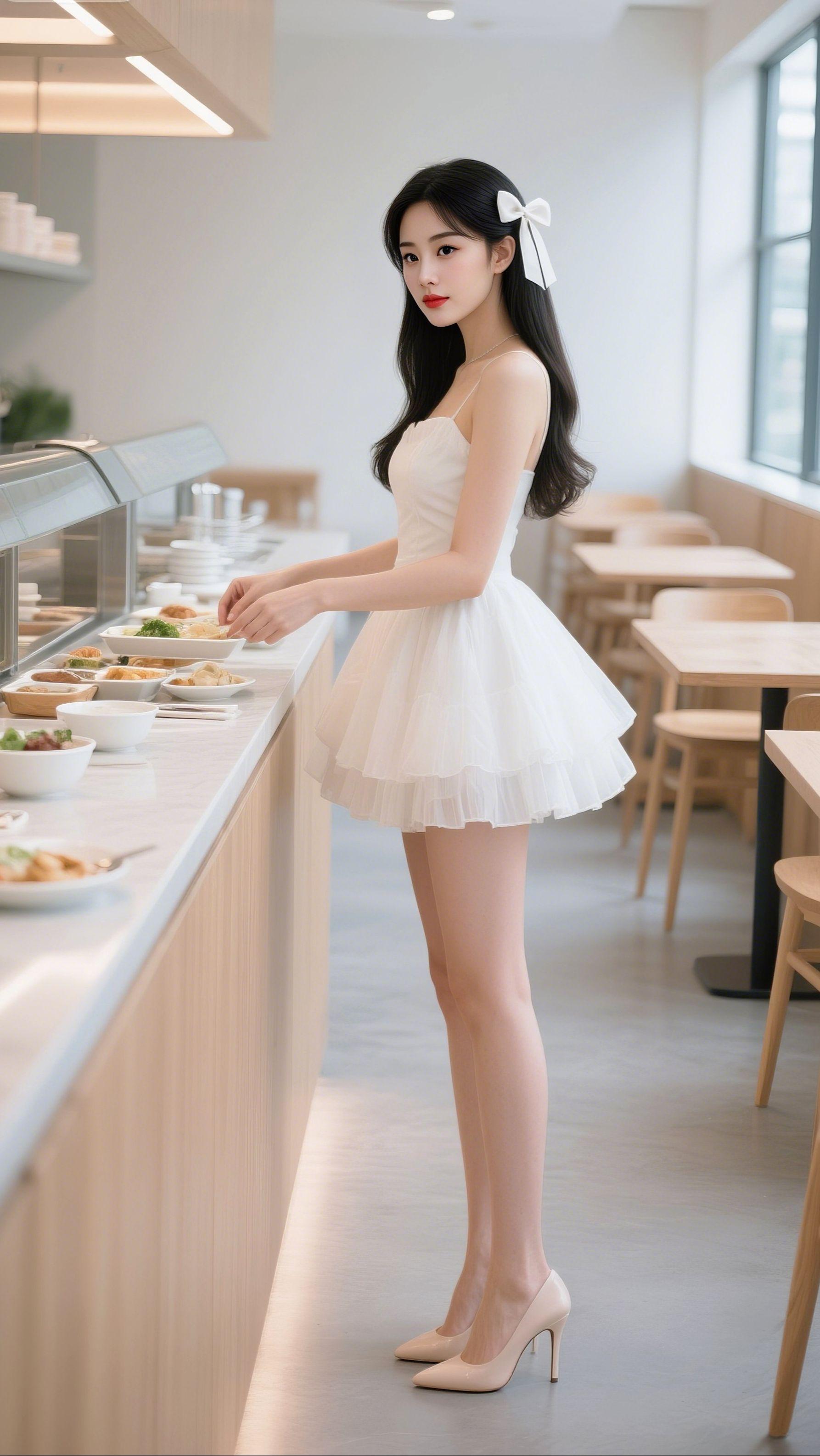 谁能拒绝在咖啡香里闯入的白月光？蝴蝶结在心动的瞬间，比糖霜还甜✨